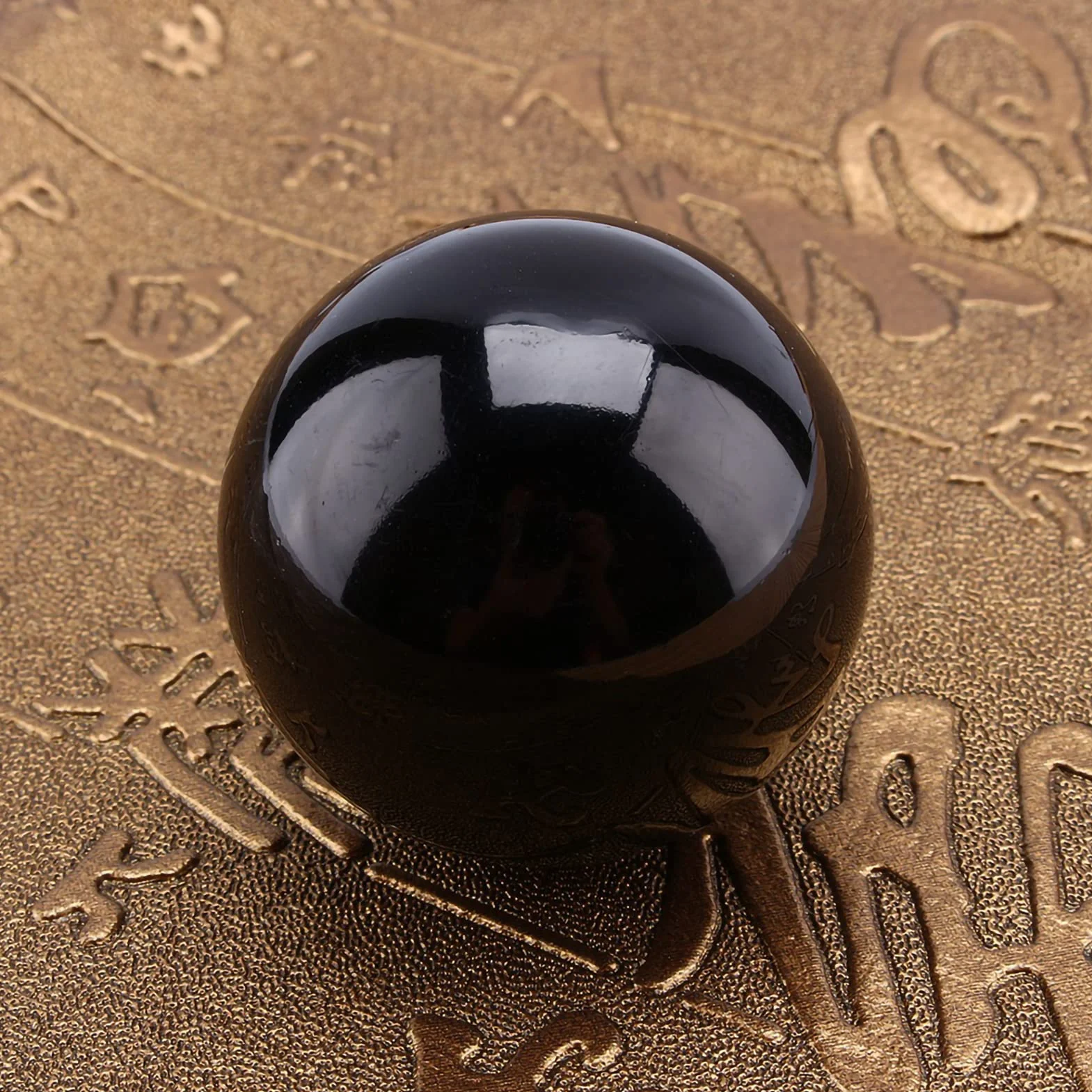 Hztyyier 40 mm naturalny obsydian wulkaniczne szkło dekoracyjna kula medytacji i relaksu for Fengshui