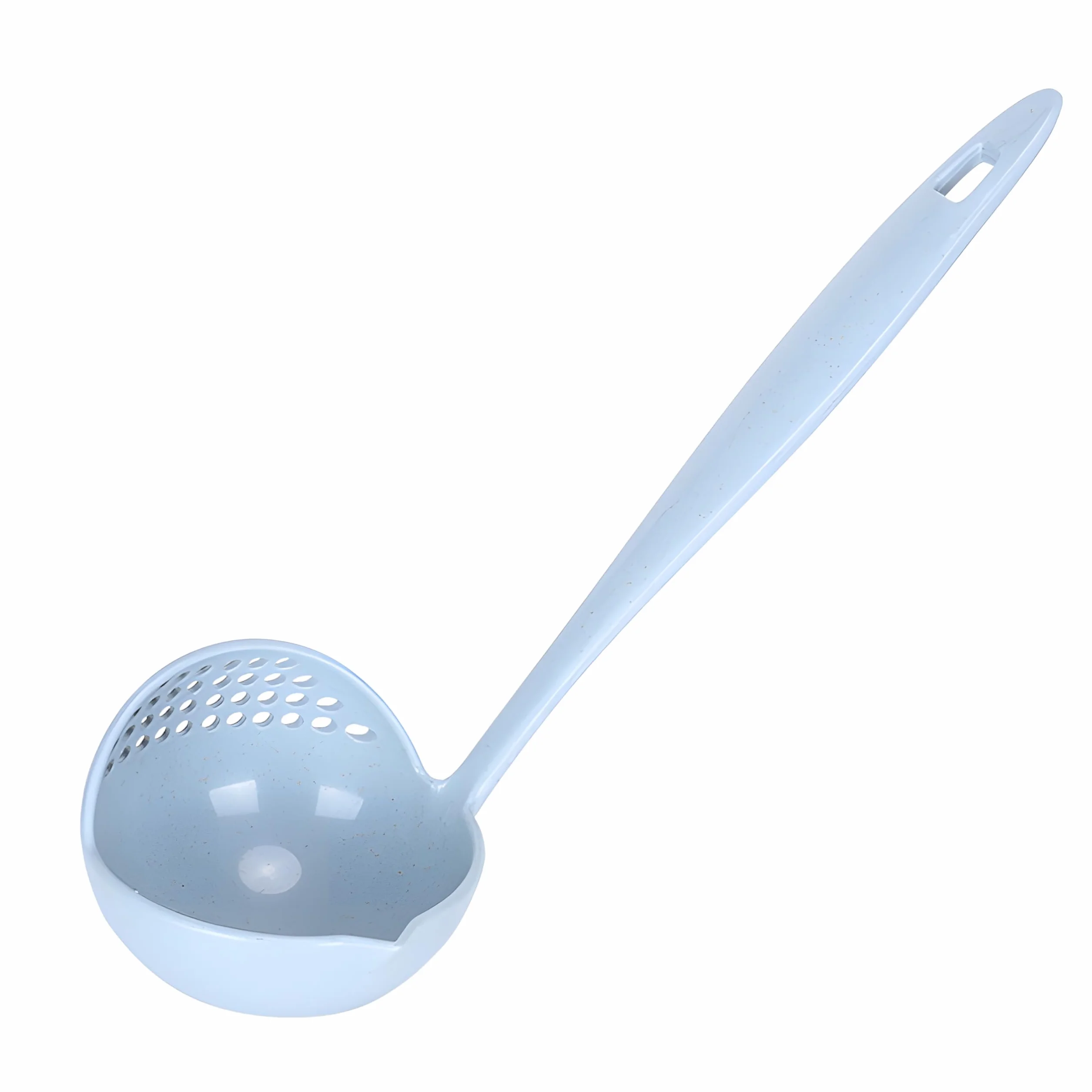 Retoo Łyżka cedzakowa, łyżeczka do odcedzania, odporna na wysokie temperatury, uchwyt haczykowy, chochla, do makaronu, warzyw, smażonych potraw, ergonomiczny, długi uchwyt, 27 cm, tworzywo sztuczne