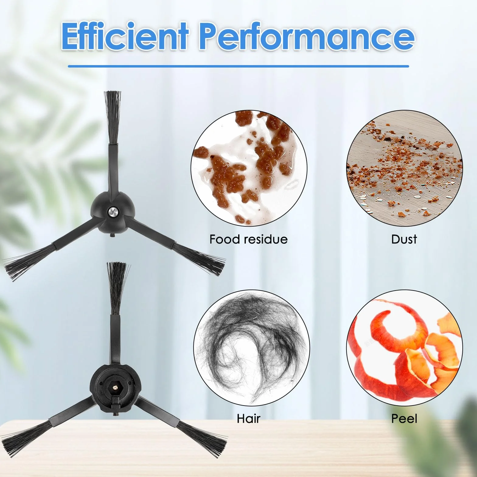 (8 Sztuk) Szczotki boczne do Roborock Q Revo, Qrevo Pro, Qrevo S, Qrevo Slim, Qrevo Master, Q5 Pro, Q5 Pro+, Q5 Max+, Q7 Max, Q7 Max+, Q8 Max+, S8 Pro Ultra, S8 MaxV Ultra, S7 MaxV Ultra
