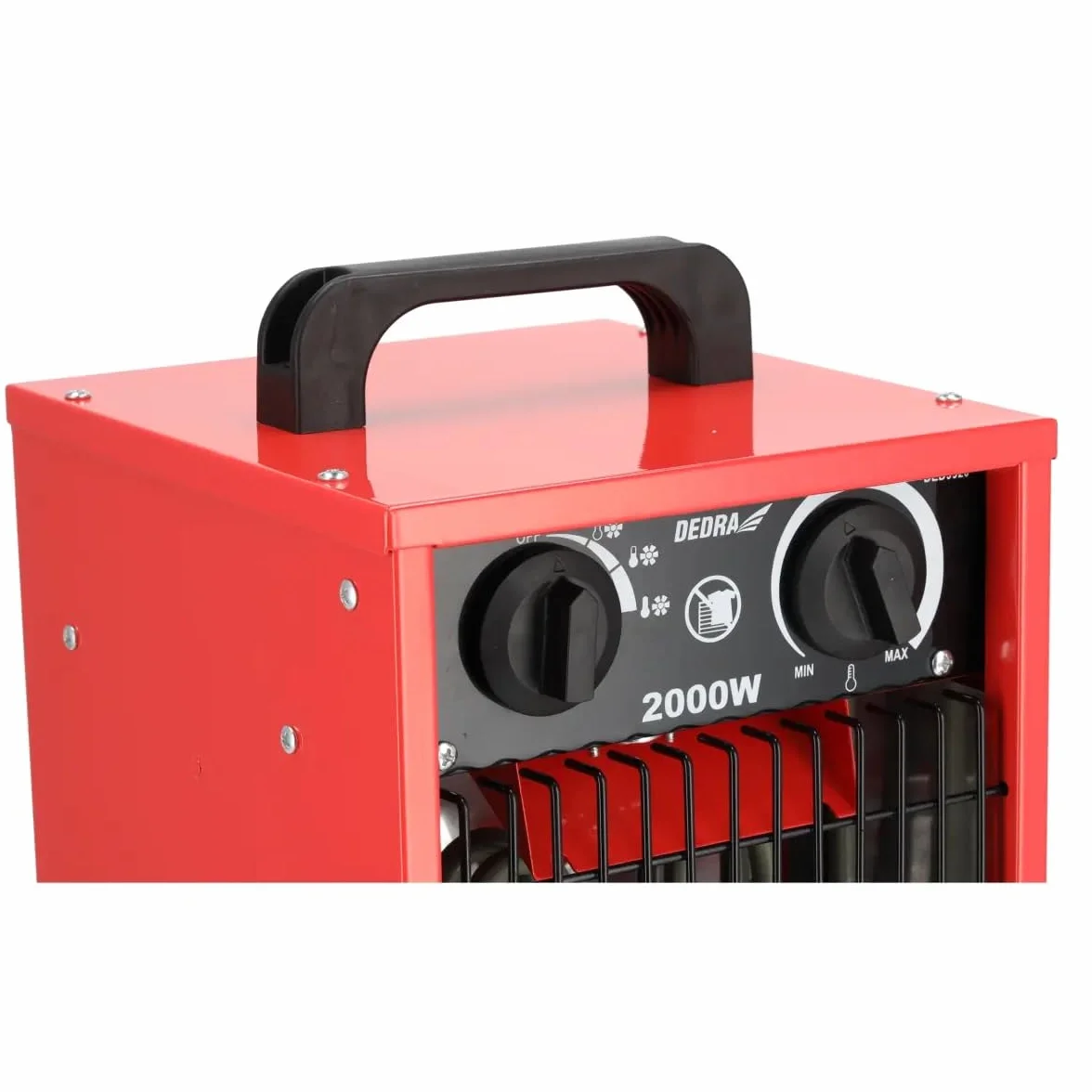 DEDRA Elektryczny termowentylator 1000W/2000W z termostatem 3 tryby pracy metalowa obudowa