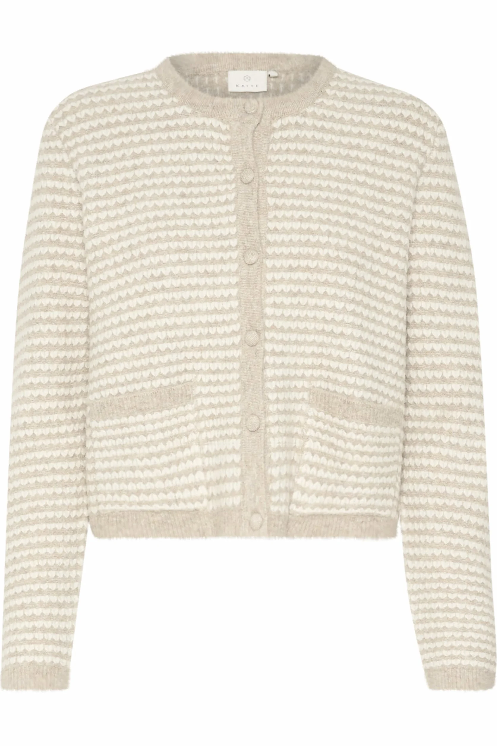 KAFFE Pulower Kobiety Kaffe Women's Pullover Crew Neck Relaxed Fit Long Sleeves Textured Knit