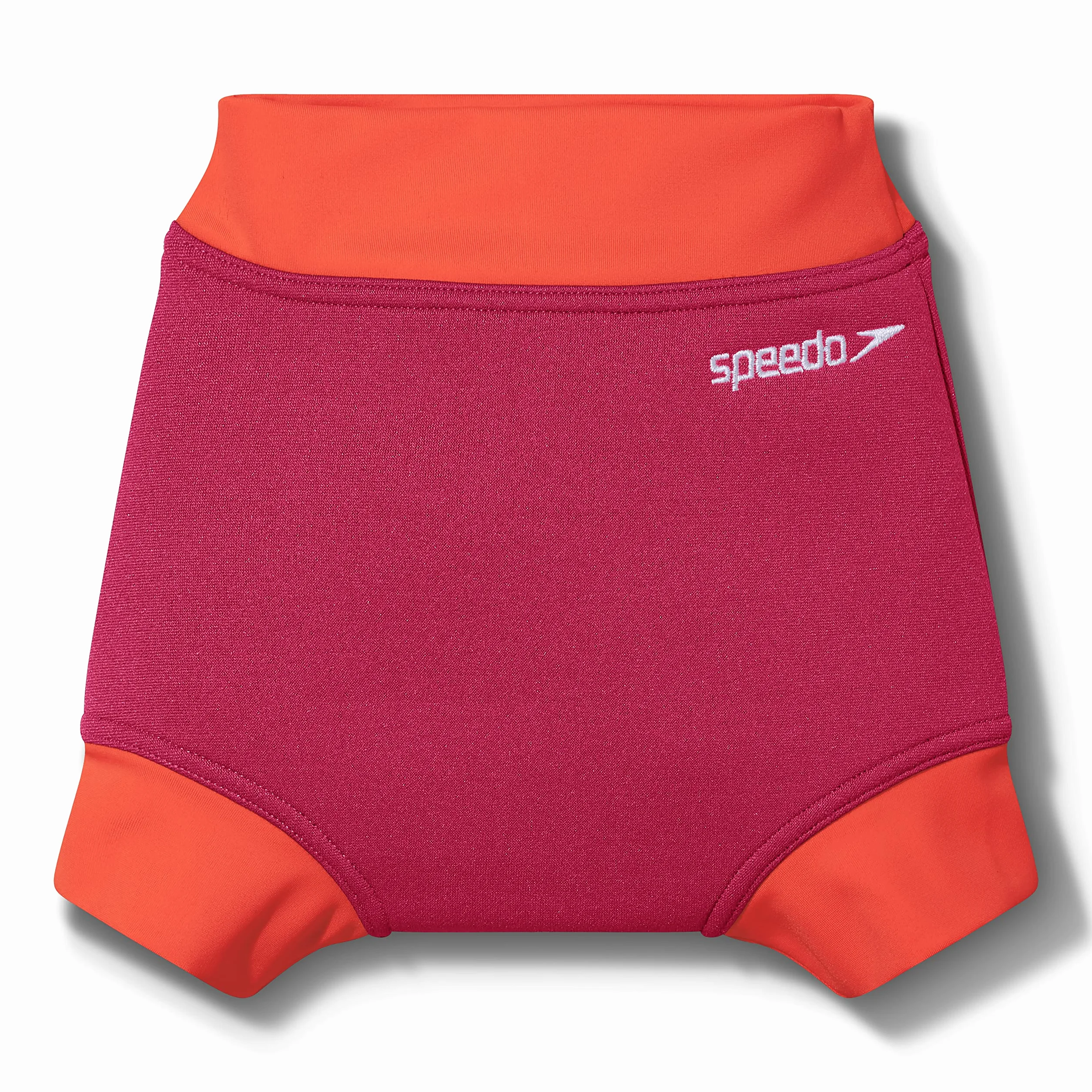 Speedo Niemowlę Dziewczynka Nauka Pływania Pokrowiec na pieluchy dla niemowląt i małych dzieci, miękki w dotyku, neopren, wiśniowy róż/koralowy, 3-6 miesięcy