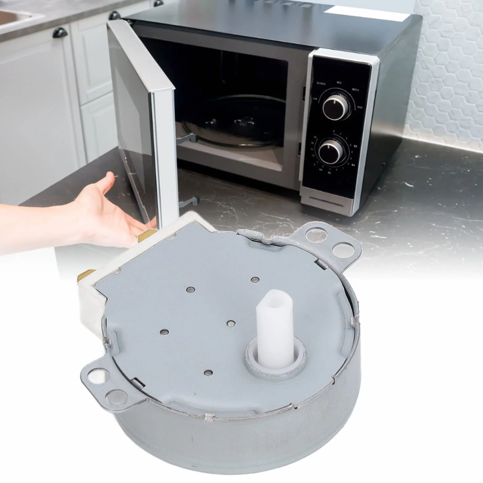 Silnik obrotowy do kuchenki mikrofalowej, SM 16T, wymienny silnik obrotowy do kuchenki mikrofalowej, aluminiowo-miedziany, silnik synchroniczny, kompatybilny z AC30 V