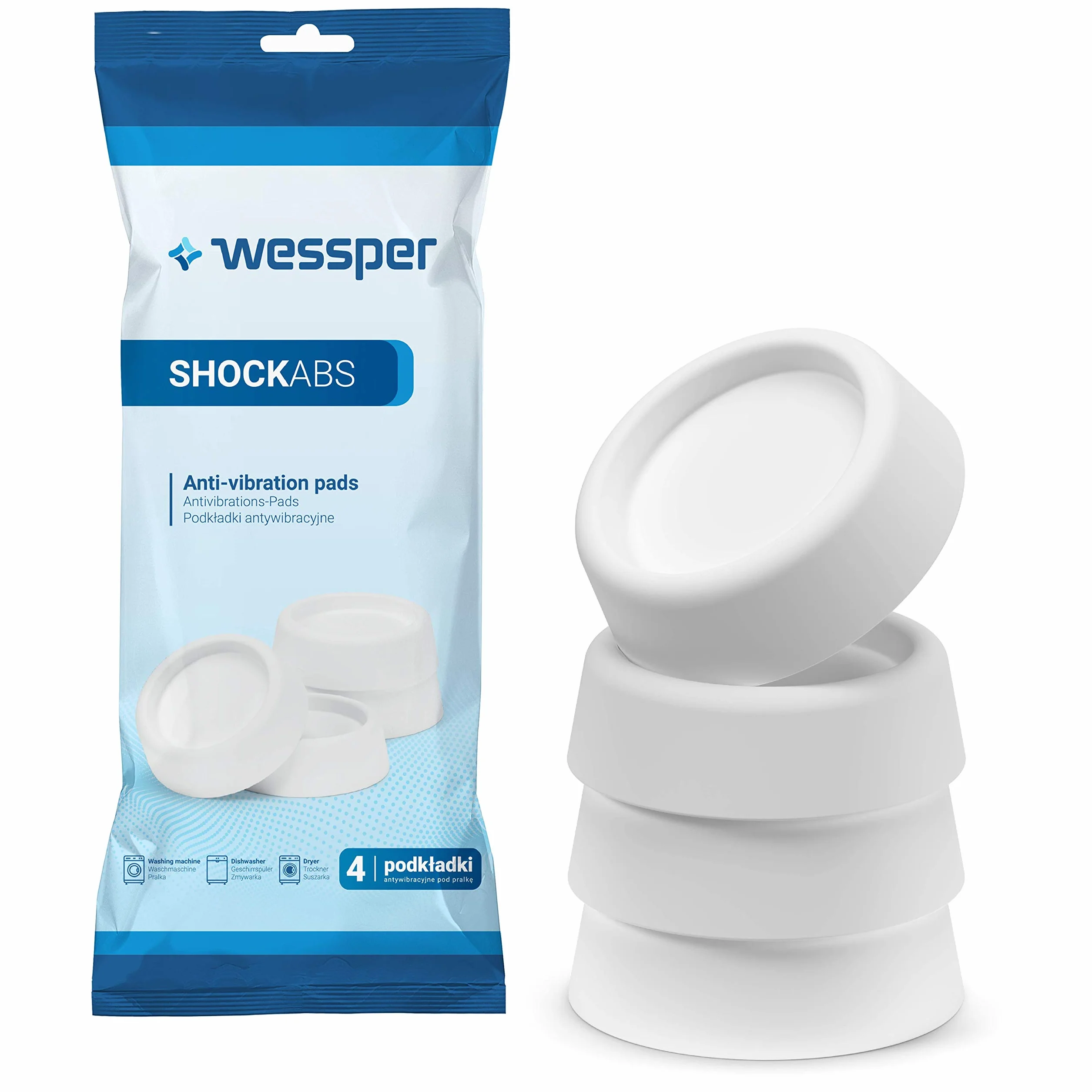 Wessper Podkładki Antywibracyjne Pod Nóżki do Pralki