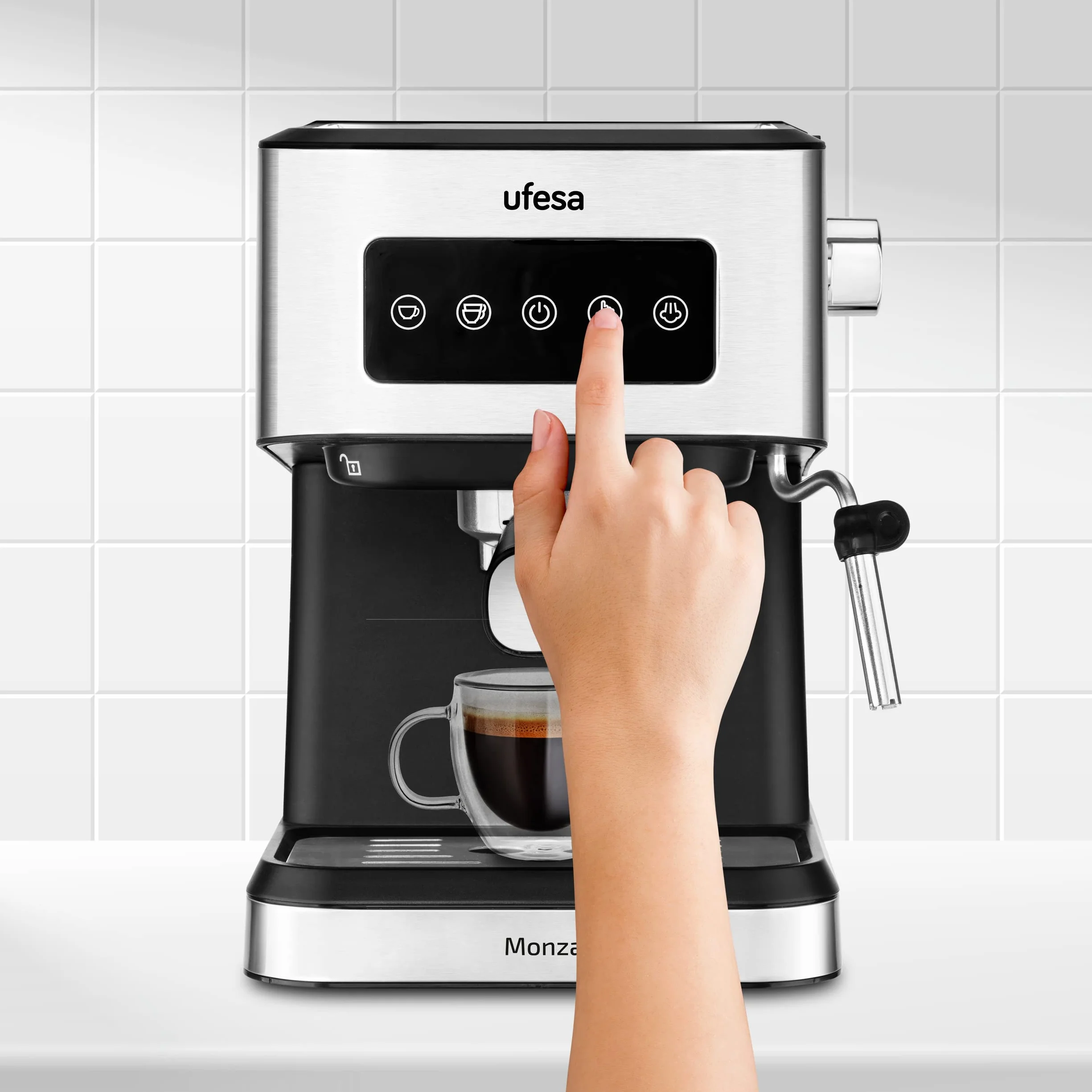 Ufesa Monza ekspres do kawy espresso 20 bar 1050 W cyfrowy panel dotykowy