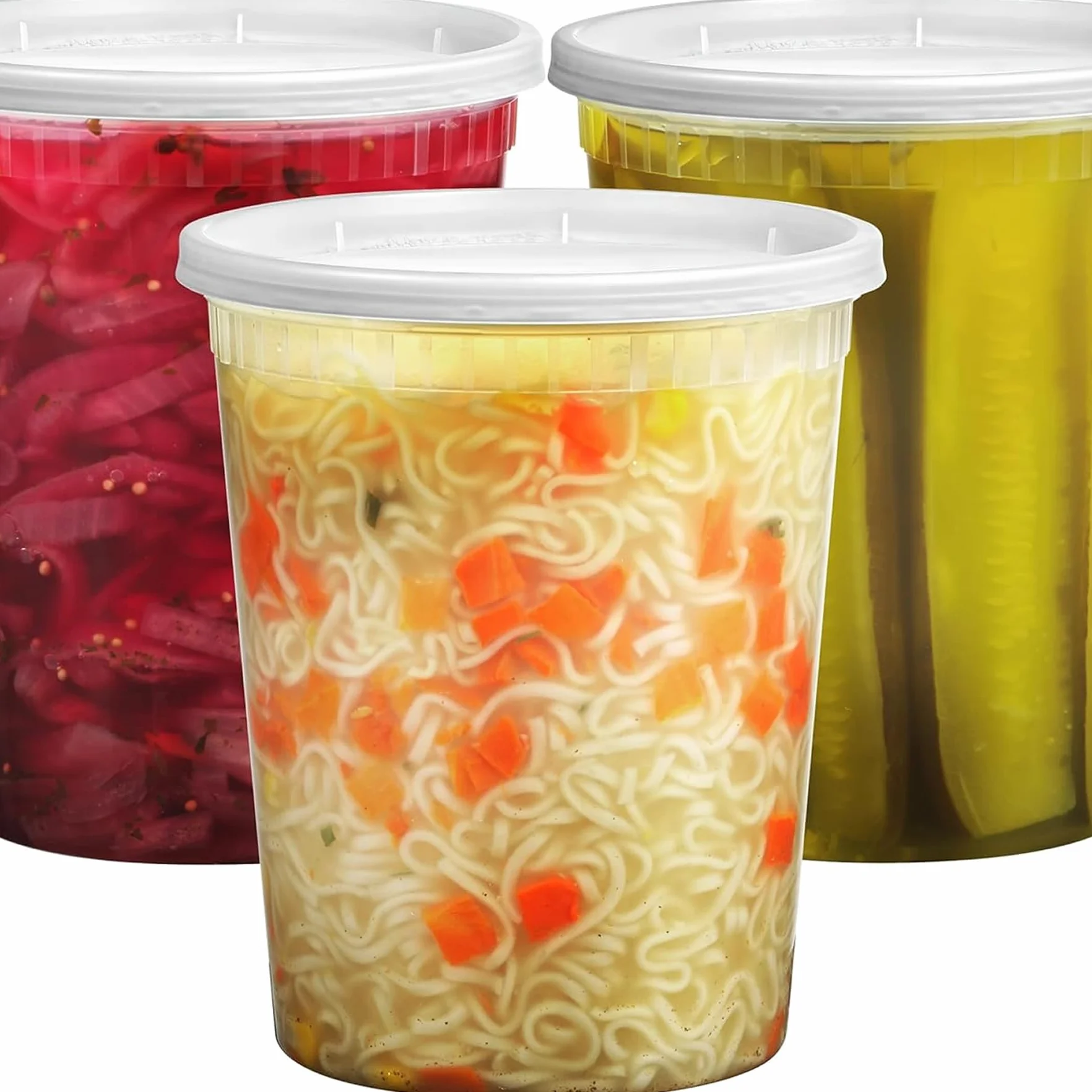 JoyServe 946,3 ml pojemniki na żywność (36 zestawów) – hermetyczne, BPA-free, 1 L z pokrywkami, do dań na wynos, meal prep, zup, mycie w zmywarce i użycie w mikrofalówce