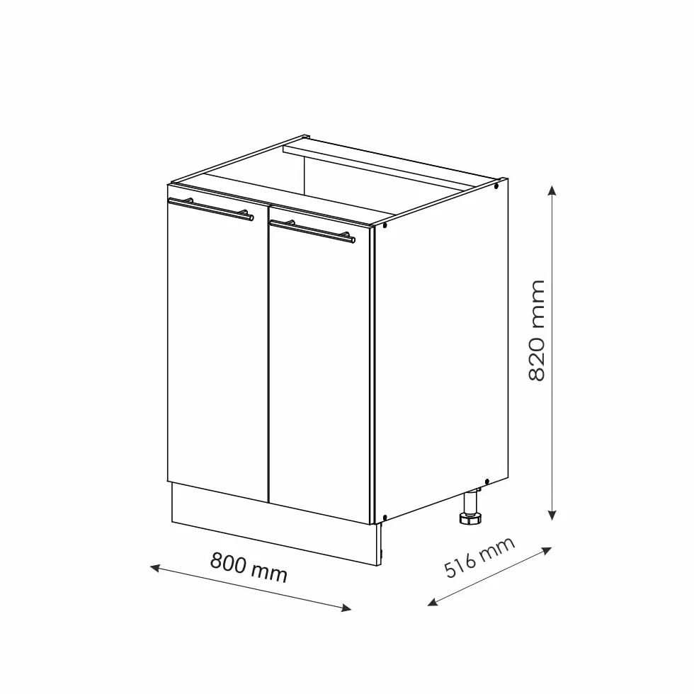 Vicco Szafki kuchenne Fame-Line Antracytowo-złoty 80 cm z półką