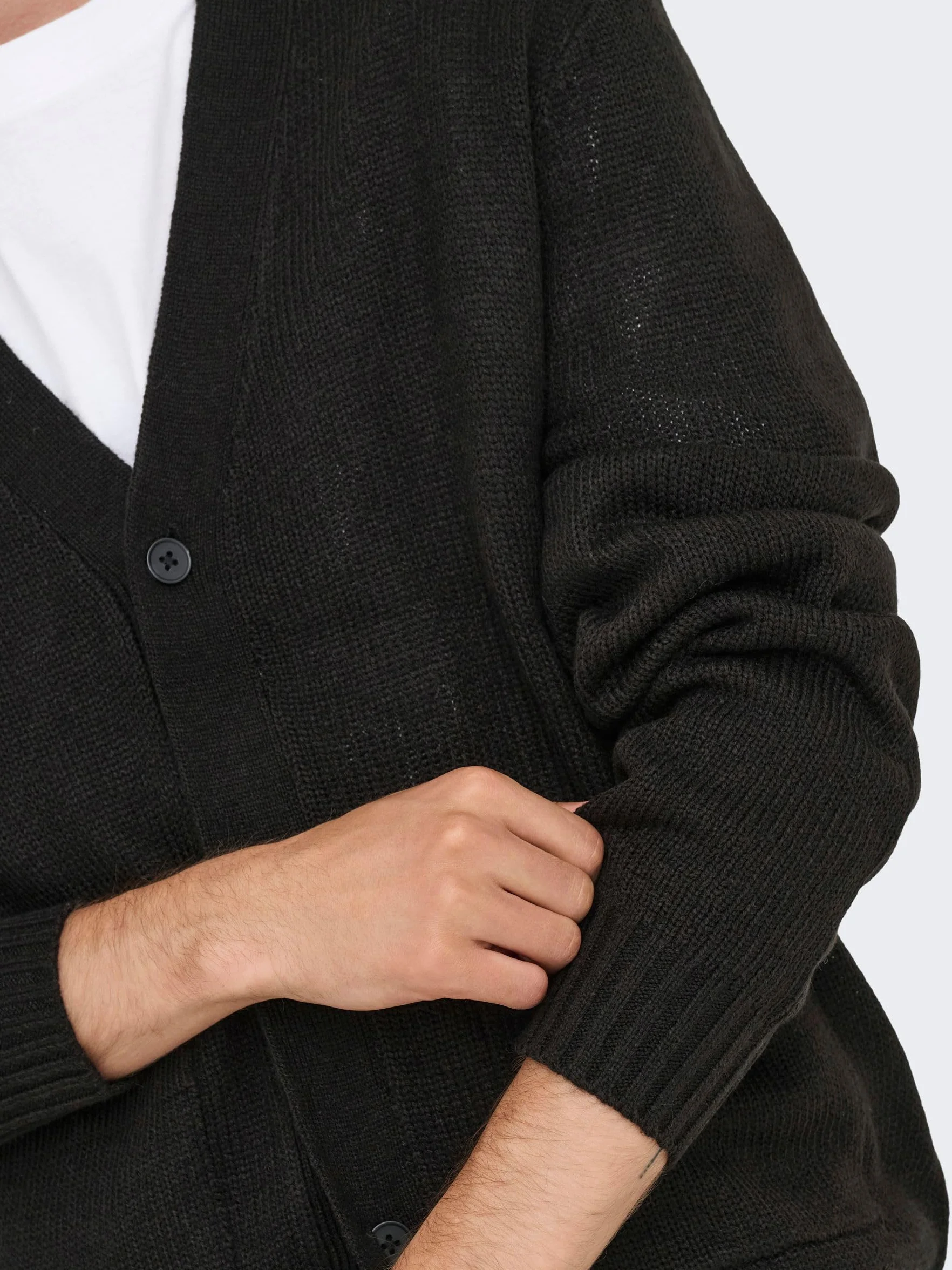 ONLY & SONS Onsmajor RLX Cardigan Knit, czarny, M