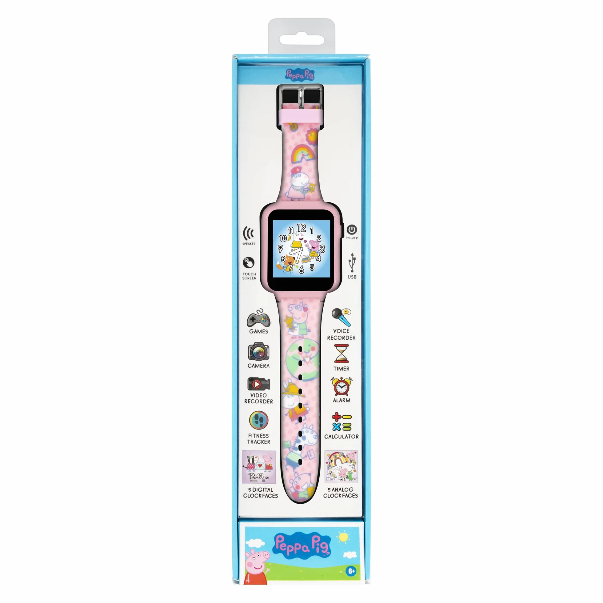 Peppa Pig Smart Watch PPG4086, Różowy, Casual