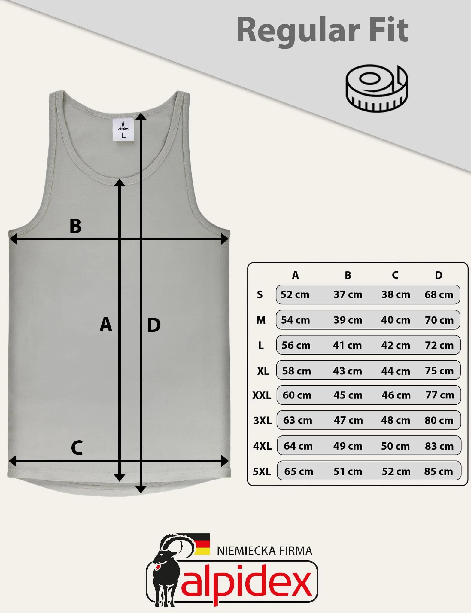 ALPIDEX 5 Sztuk Mężczyźni Tank Top Męski Podkoszulek 100% Bawełna Klasyczny Koszulka pod Pachami Mięśniowa Undershirt