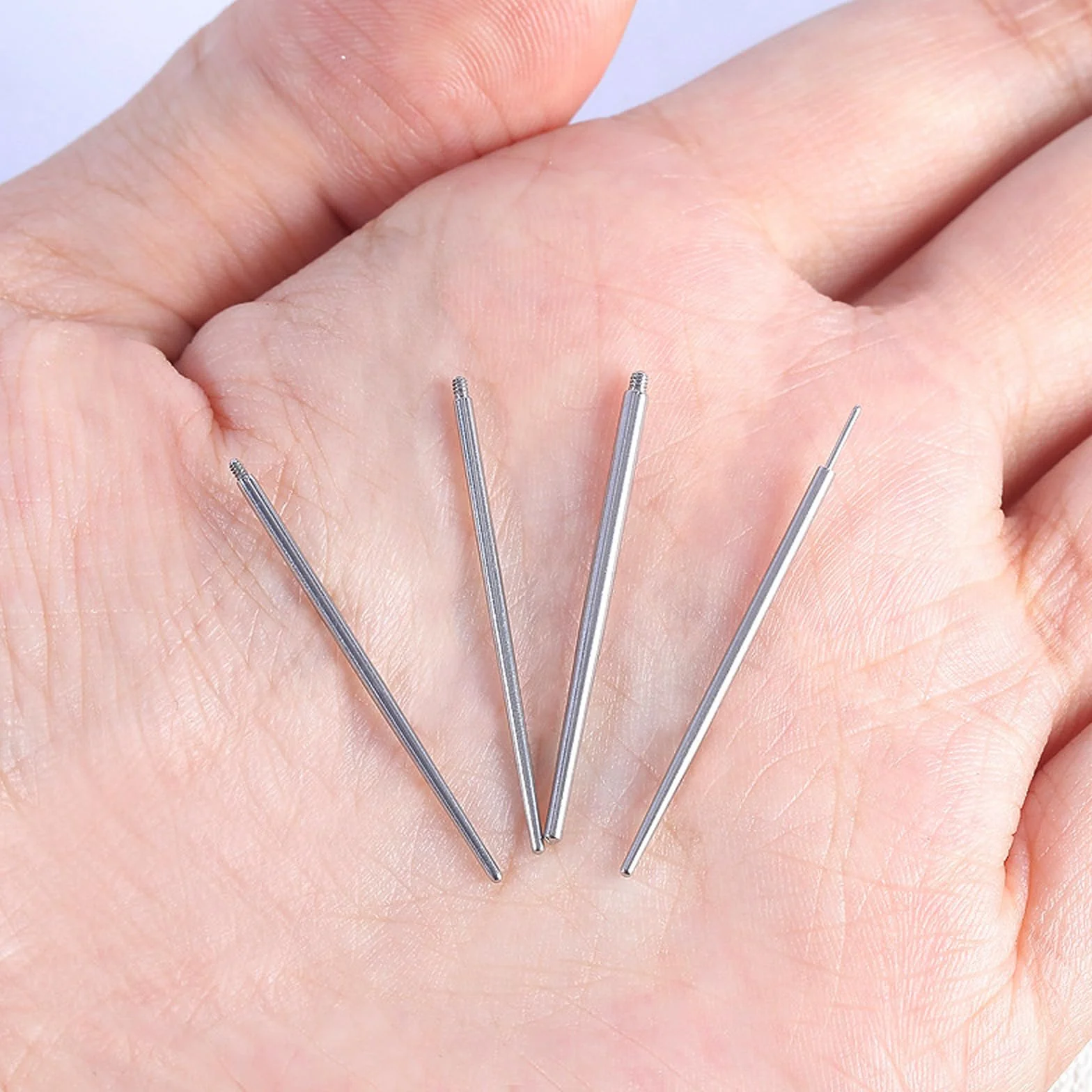 BDSHUNBF 4 sztuki piercingów Taper Pin Taper sztyft do piercingu ciała, stretching Assistant Tool do uszu, nosa, brwi