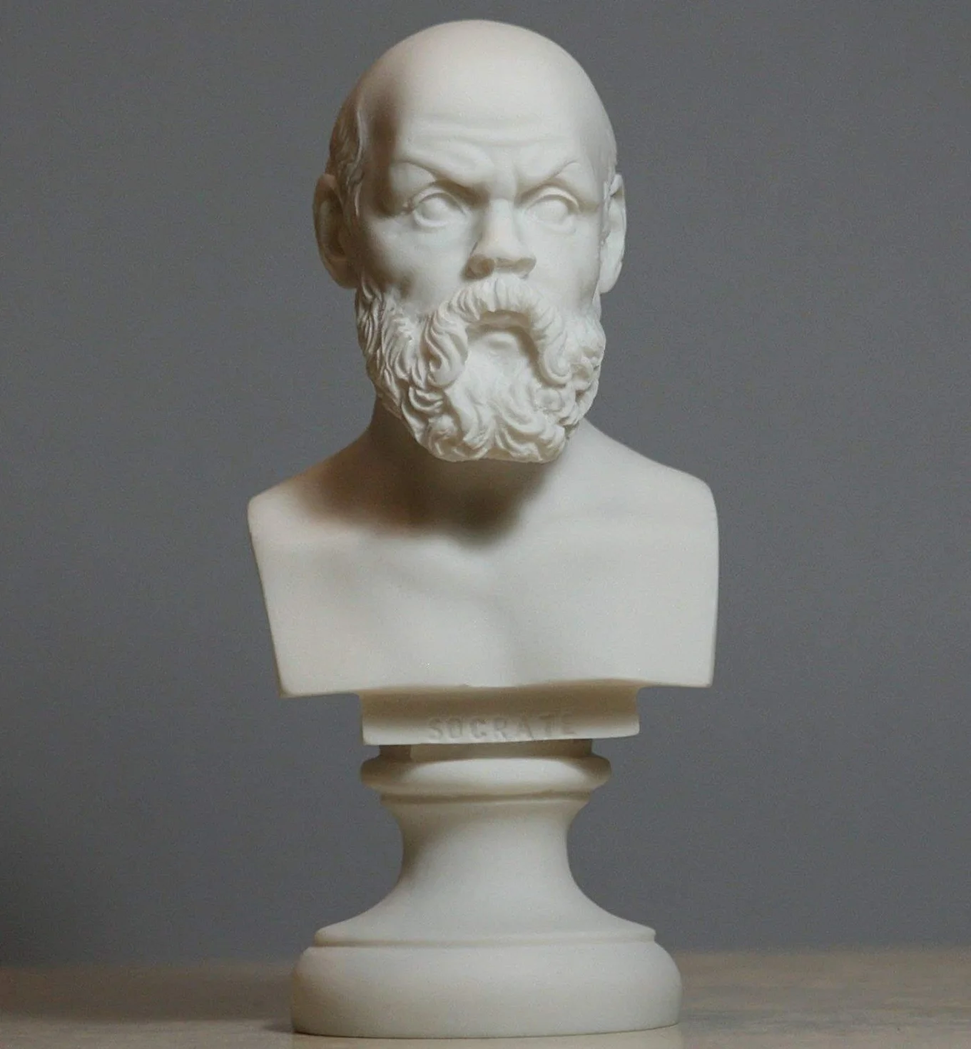 Artist Unknown Grecki filozof Sokrates Popiersie Statua Alabaster 15 cm