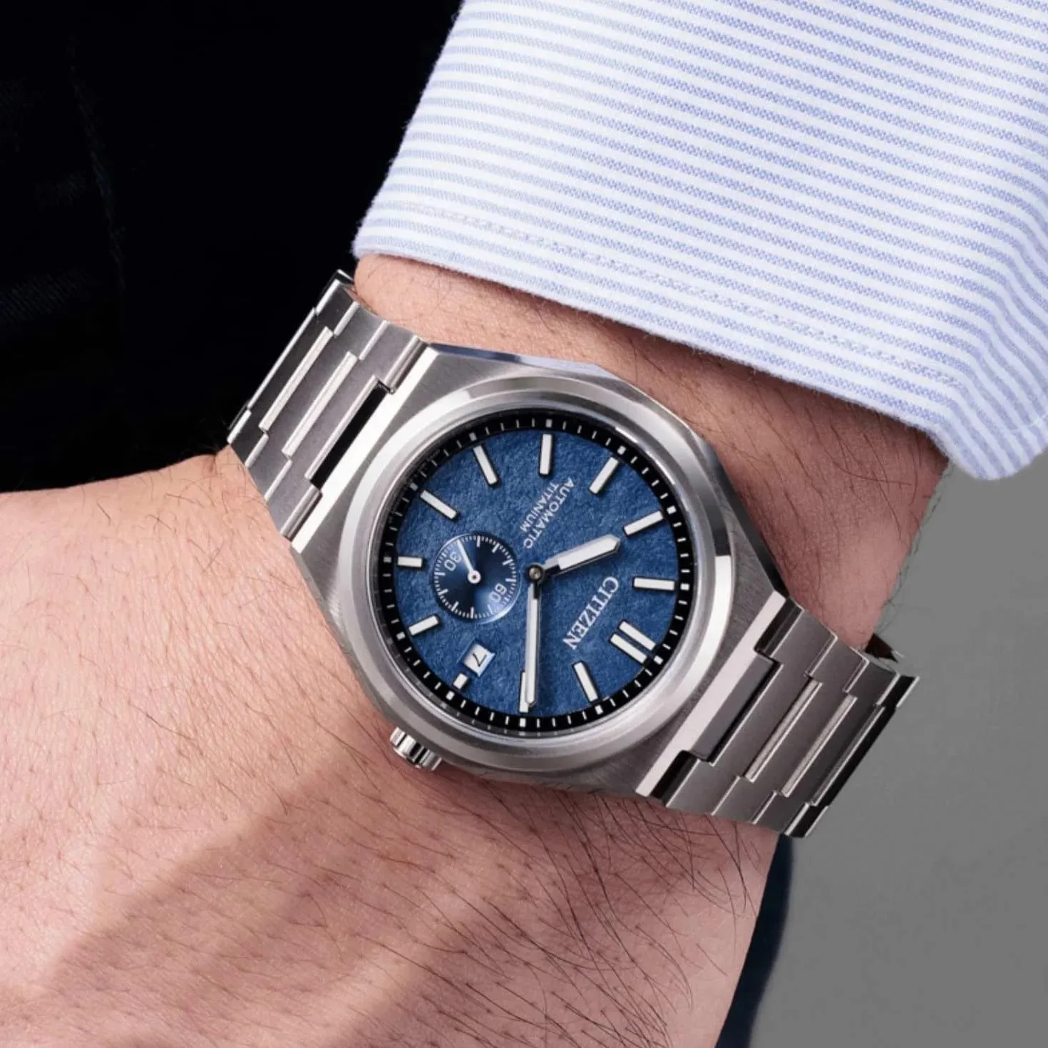 CITIZEN NK5020 Zenshin 60 Super Titanium automatyczny zegarek męski z tytanowym paskiem i szafirowym szkłem