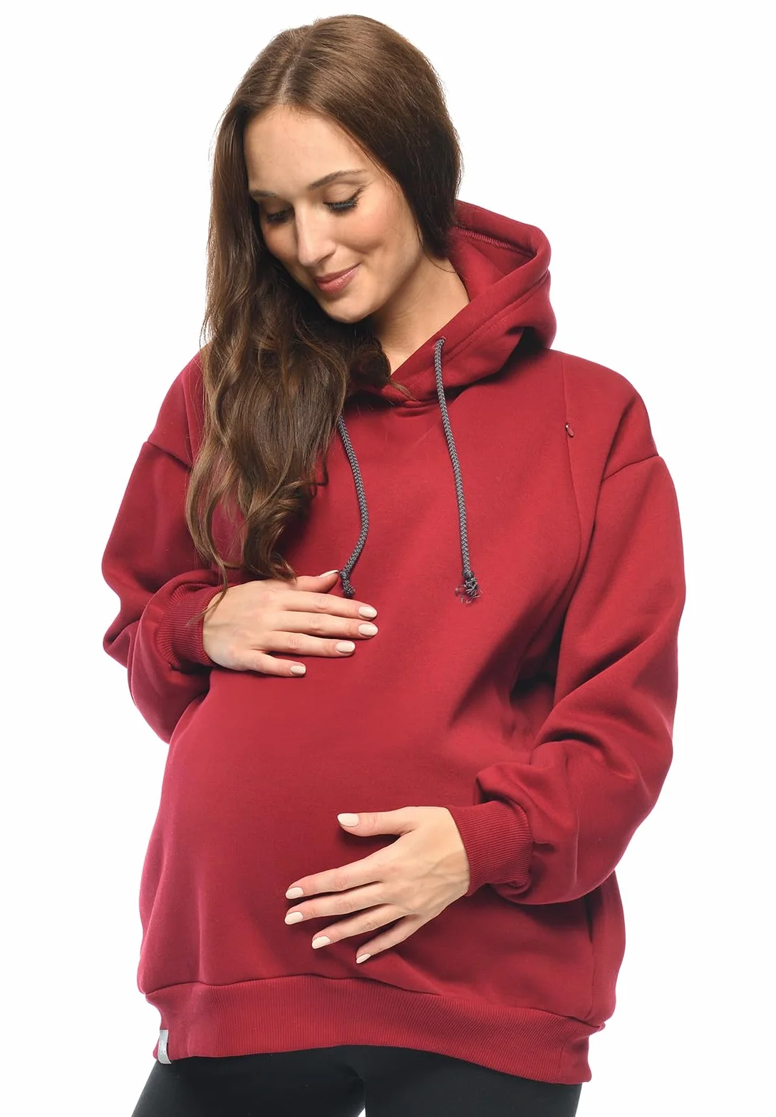 MijaCulture Moda ciążowa Oversize 2 w 1 sweter do karmienia i sweter ciążowy sweter do karmienia Naomi M016