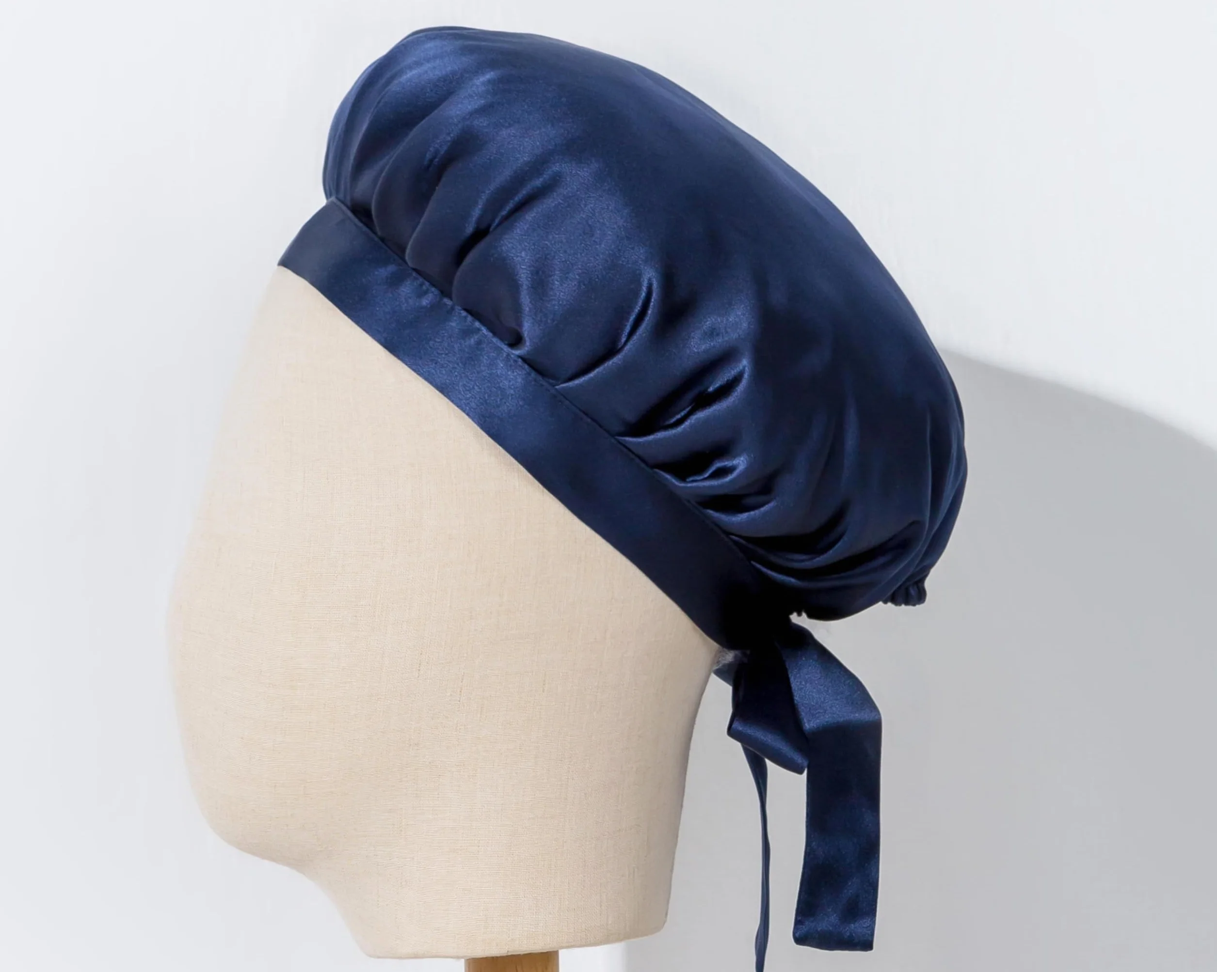 19 momme 100% jedwabny czepek do spania Silk Bonnet czapka do spania dla kobiet, z regulowanymi paskami