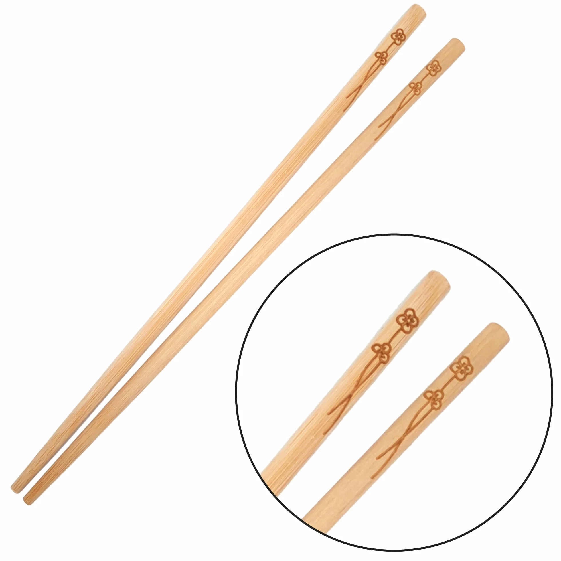 Chińskie pałeczki bambusowe 24 cm Zestaw 5 par do Sushi Azjatyckiej