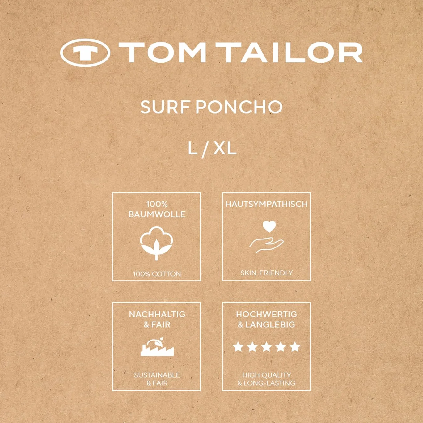TOM TAILOR Ponczo surfingowe dla kobiet i mężczyzn, L-XL, 100% bawełna/frotte, ponczo kąpielowe z kapturem, kieszenią na brzuchu i haftem z logo, niebieskie (granatowe)