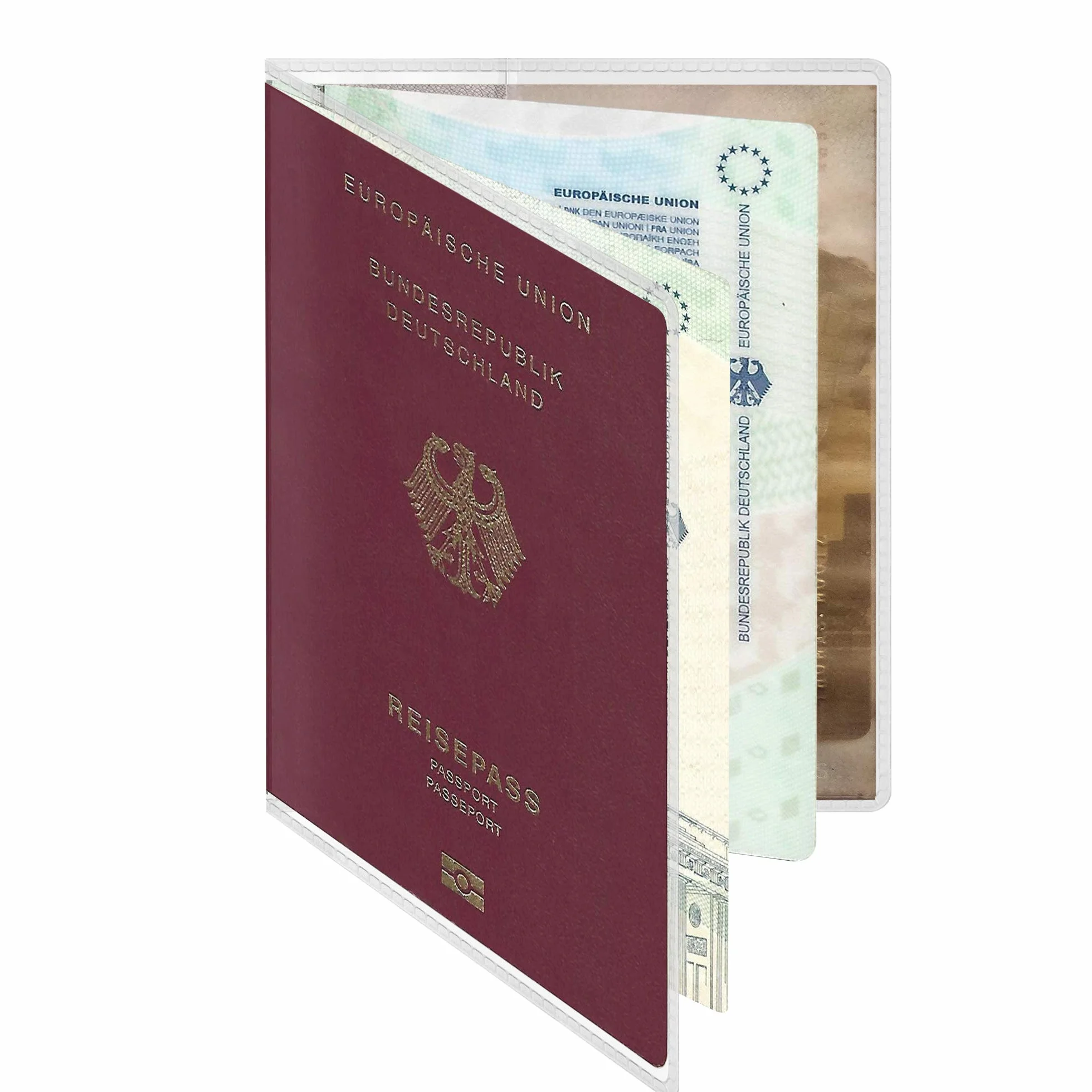 AMATHINGS 1 3 5 sztuk etui ochronne przezroczyste zmywalne dokumenty dowód osobisty odporne na rozerwanie, 5 sztuk legitymacji szczepień / nowy paszport