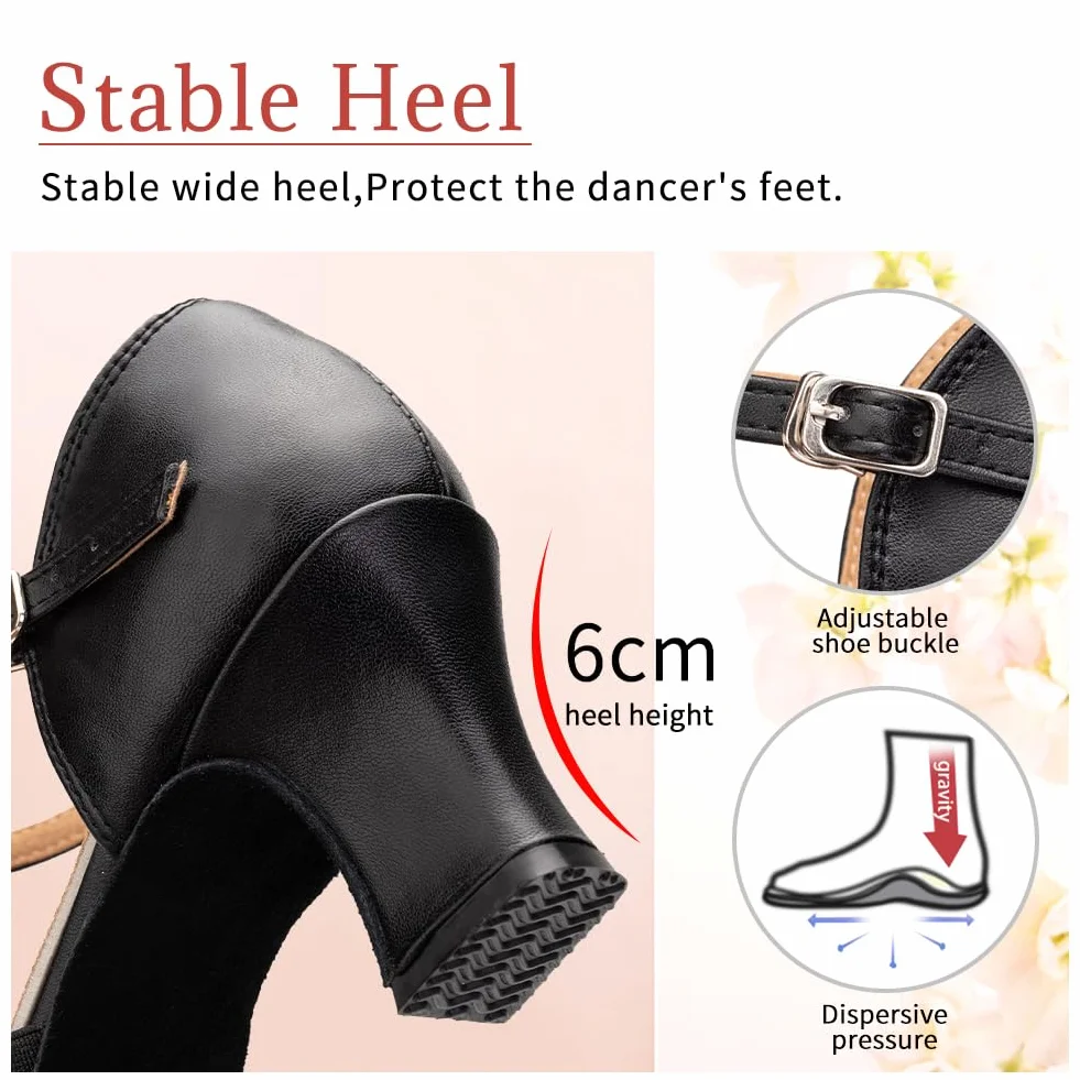 Buty do tańca damskie Salsa i Bachata Zamknięte Tango Profesjonalne Buty do tańca Tango Salon,Model YCD29