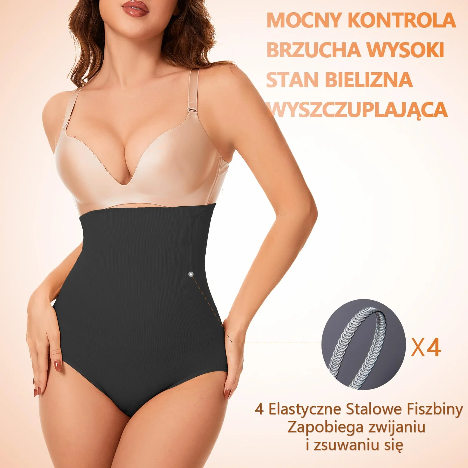 Damskie Majtki Wyszczuplające Bielizna Modelująca Brzuch Shapewear | Wysokim Stanem, Mocna Kompresja, Korygująca Sylwetkę, Rozciągliwe, Oddychające, Po Porodzie, Plus Size