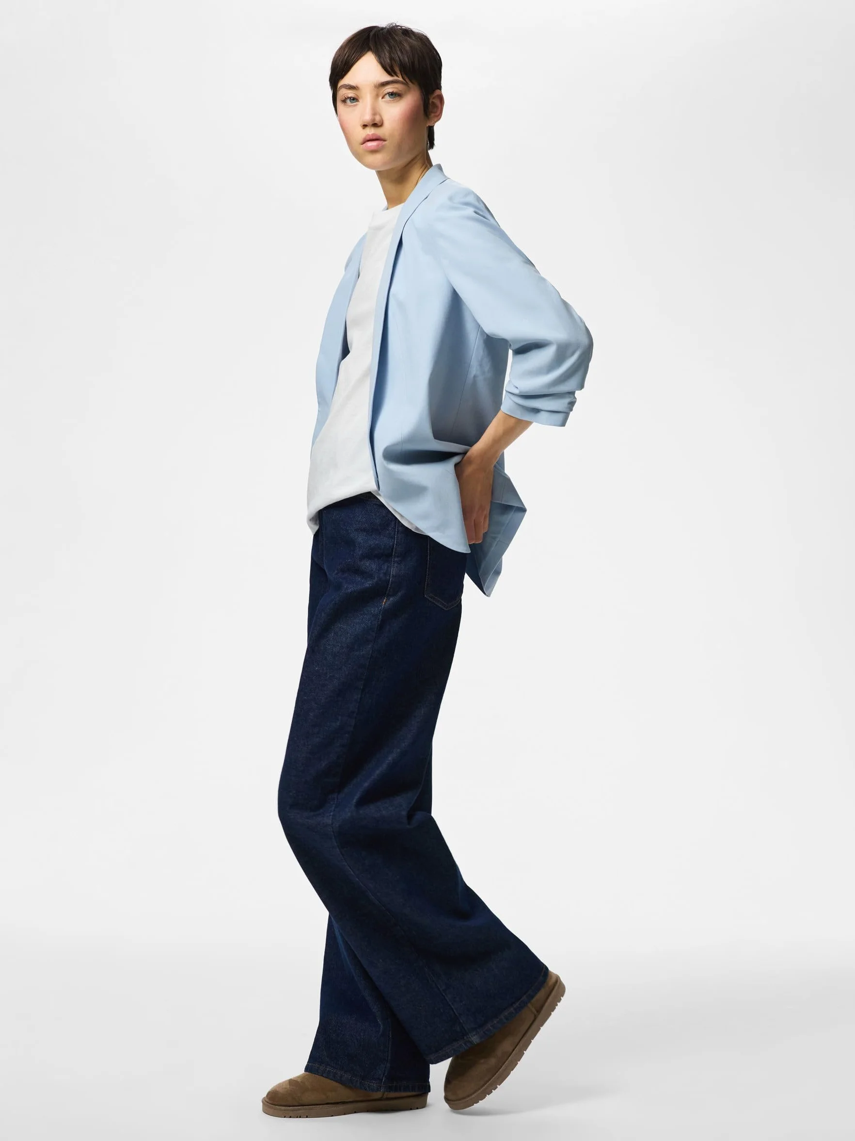 PIECES Blazer damski PCBOSELLA, kaszmirowy niebieski, L