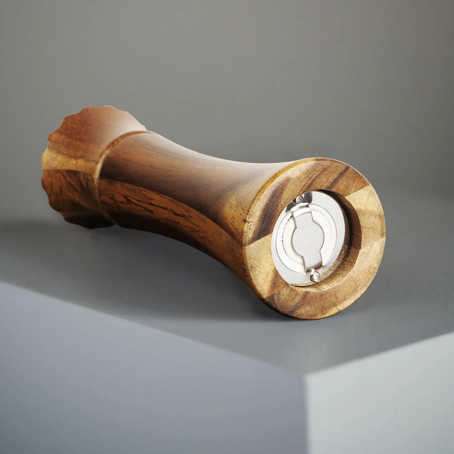 Młynek do Soli i Pieprzu Drewniany Design Szachownica 20cm Ceramiczny Mechanizm