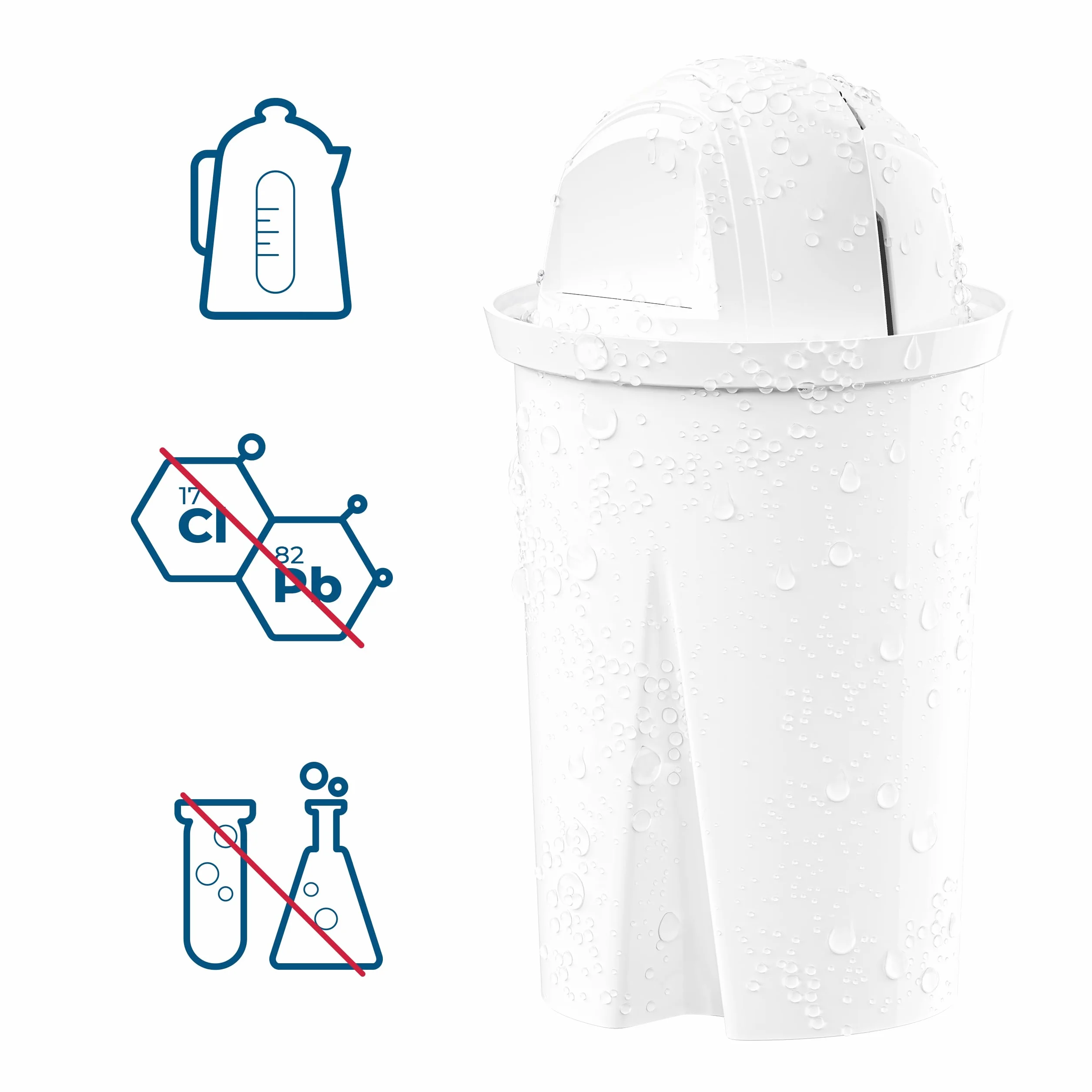 Wessper Filtry wody do dzbanków AquaClassic Zamiennik Aquaphor Standard Brita Classic Dafi Classic 10 sztuk