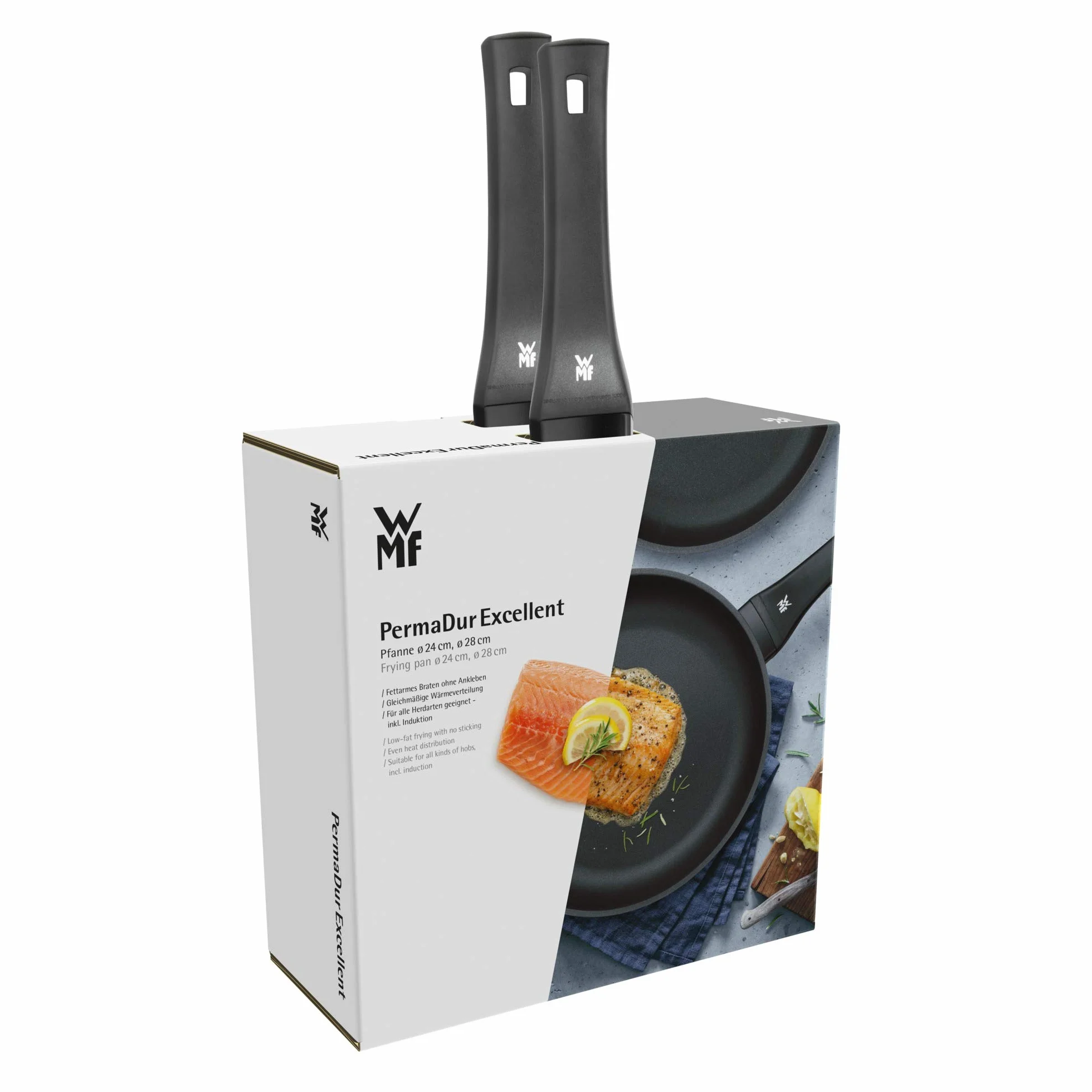 Wmf Permadur Excellent Zestaw Patelni, Aluminiowy, Czarny, 2-Częściowy (28 + 24 cm)