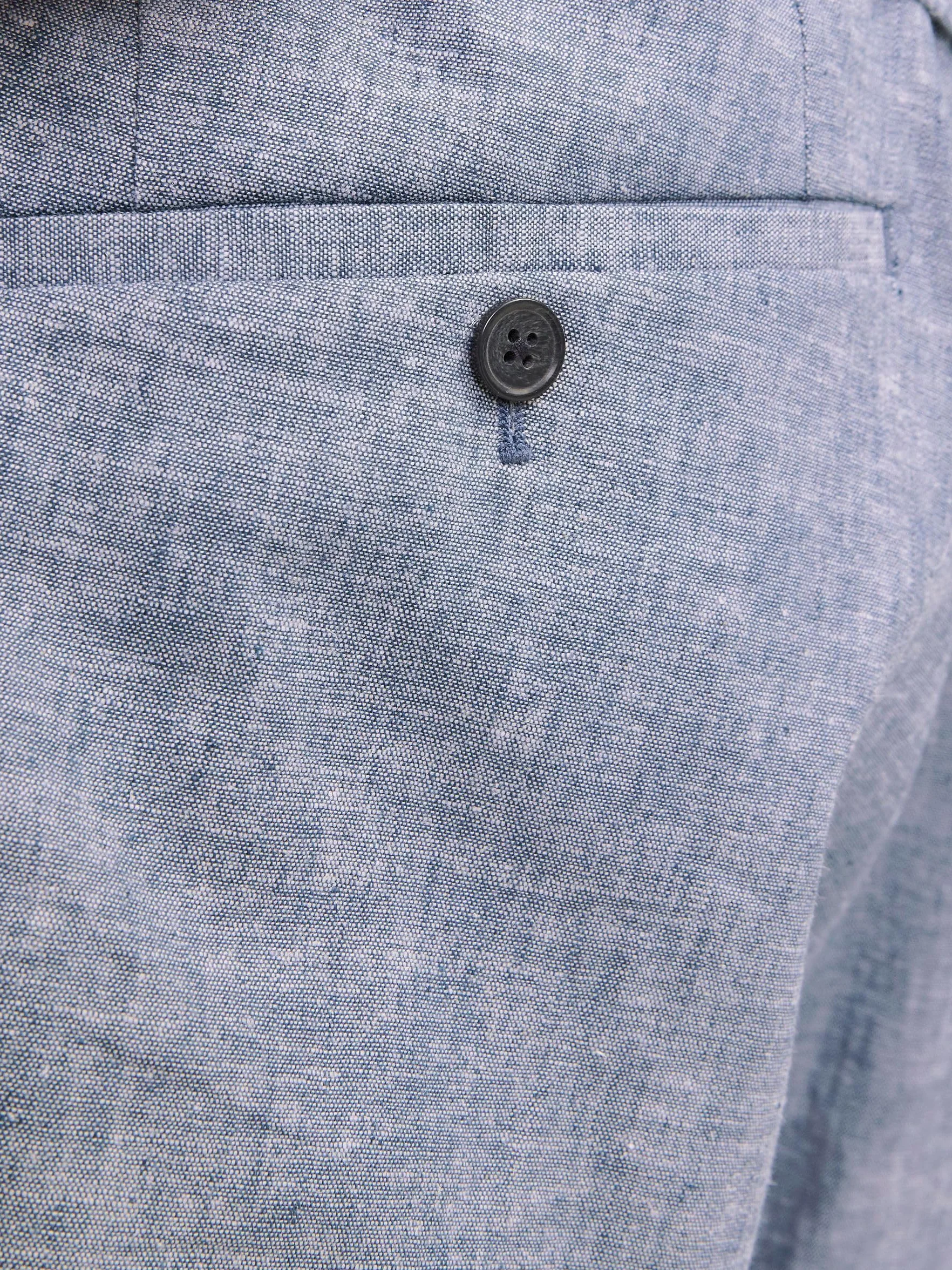 JACK & JONES Jprriviera Linen Suit Slim Fit Sn Pls garnitur męski, Chambray Blue/Fit: slim fit, 70 Duże rozmiary