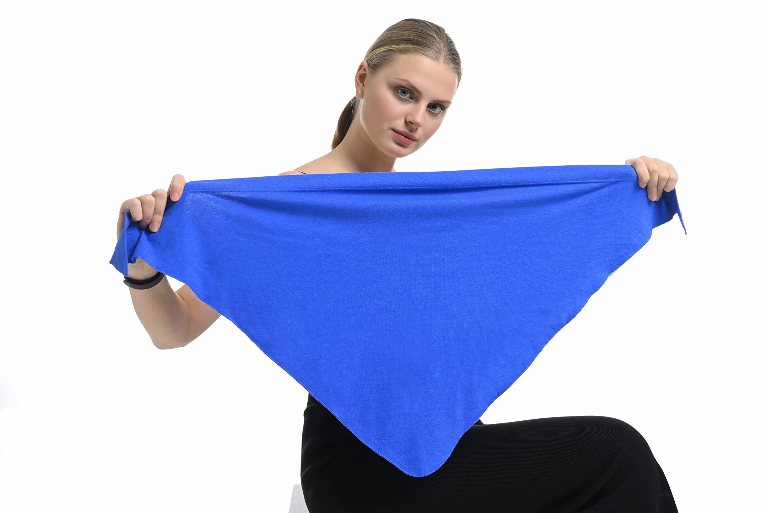 Bambus i bawełna unisex bandana, chemioterapia, bandana na wypadanie włosów, Niebieski Indigo, Rozmiar uniwersalny