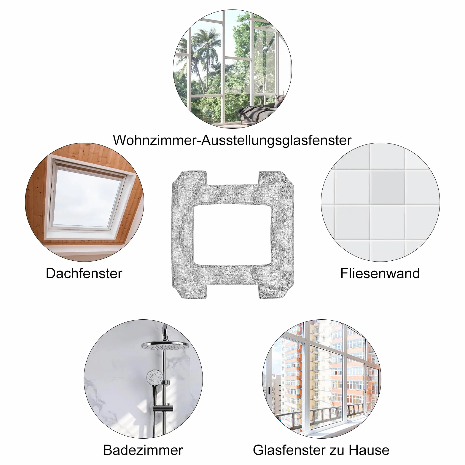 6 sztuk ściereczek do czyszczenia Ecovacs Winbot W2/W2 Omni/W1/W1 Pro/robot do mycia okien, wielokrotnego użytku, nadaje się do prania, robot do czyszczenia okien Ecovacs