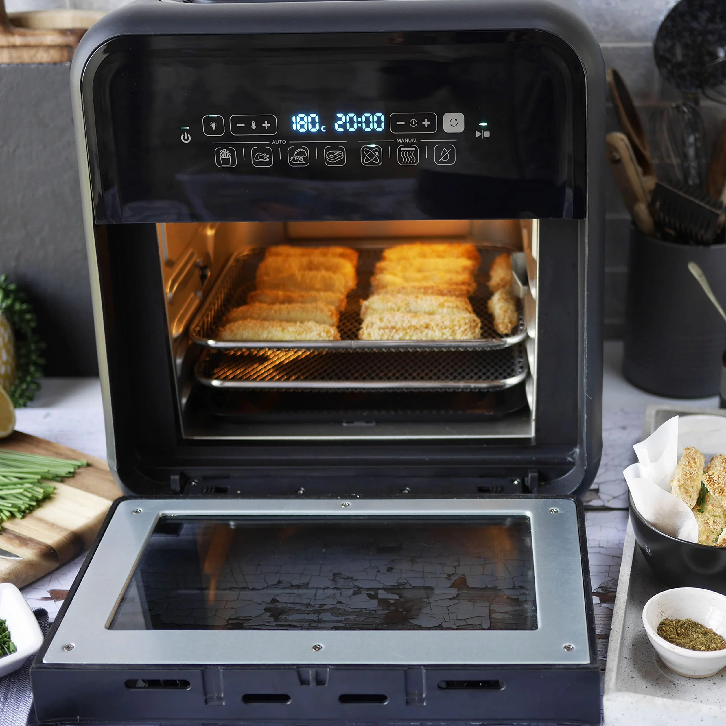 Breville Halo Frytkownica Beztłuszczowa, Czarny/Szary, 10 L