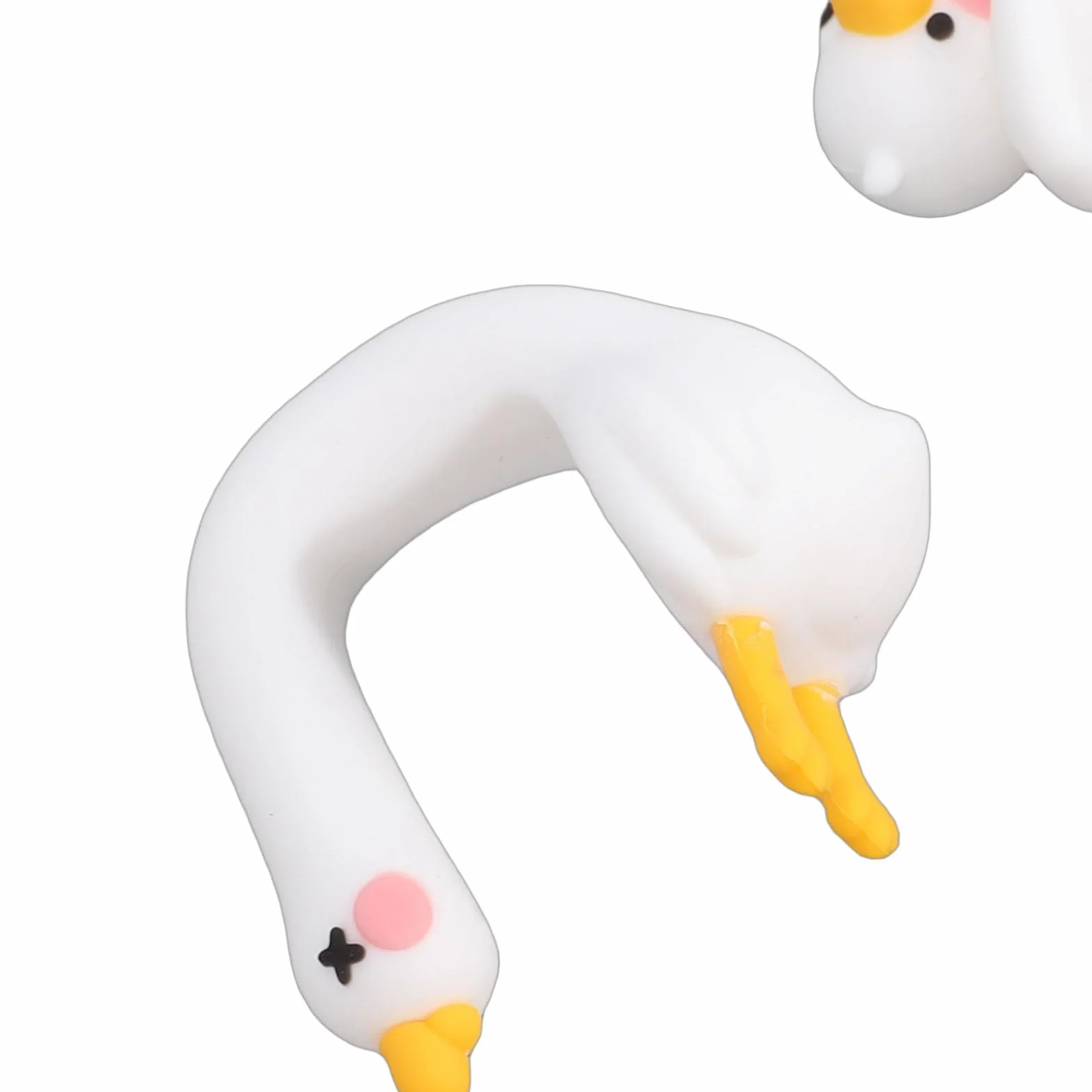 Figurki Gęsi z Kreskówek 4 szt. Luocute, śmieszne Urocze Posągi z żywicy 3D na Dekoracje Biurka