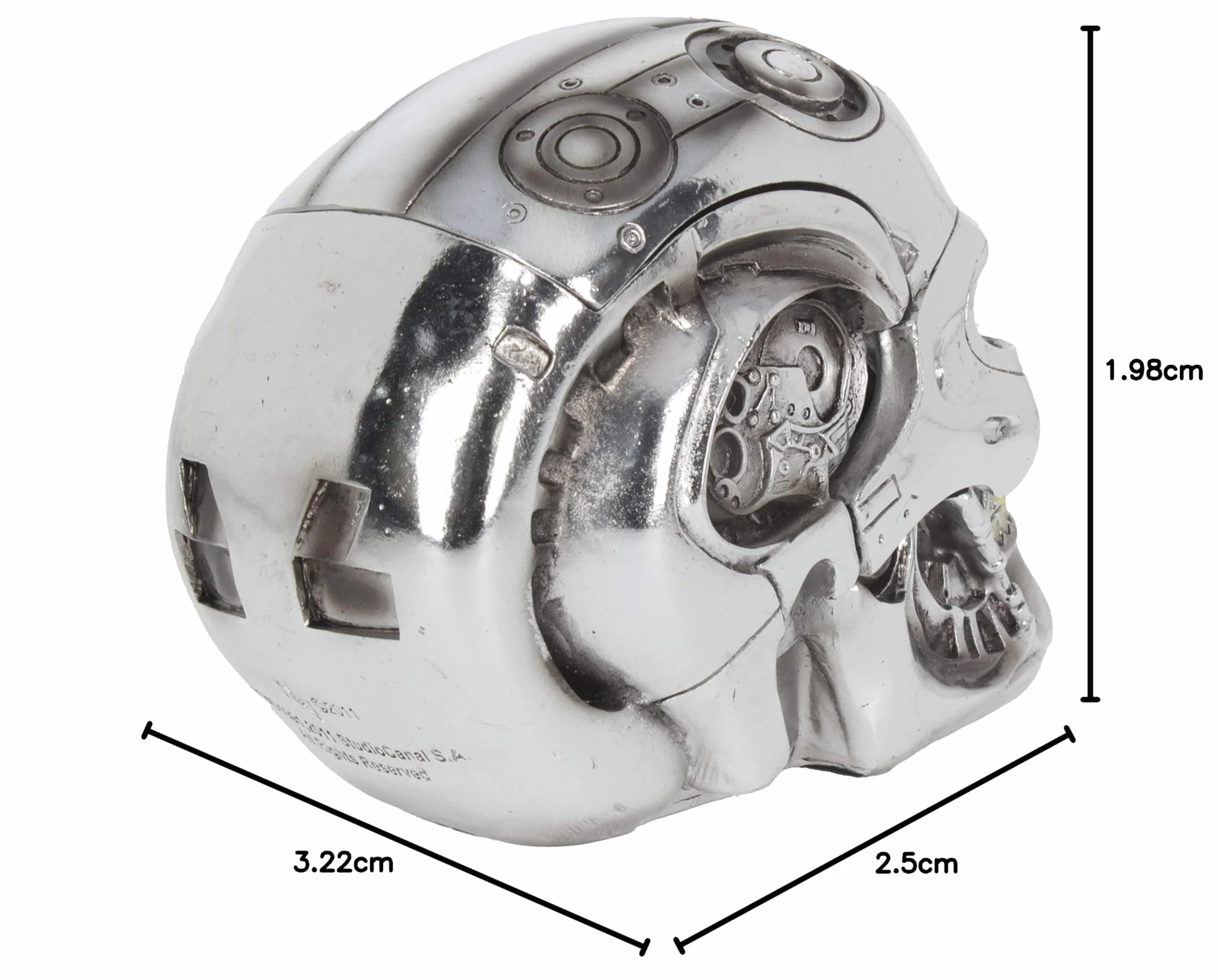 Nemesis Now Terminator pudełko 18 cm srebrne żywica