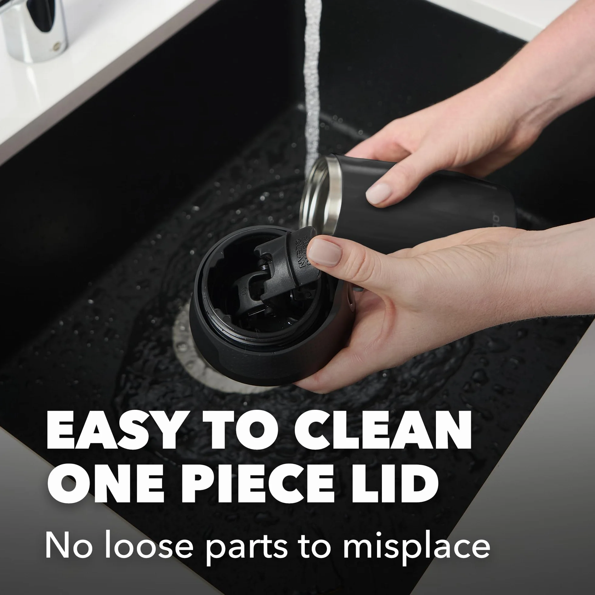 Contigo West Loop Mini Autoseal Kubek podróżny, ze stali nierdzewnej, termos próżniowy, szczelny kubek, kubek na kawę na wynos, z łatwą do czyszczenia, bez BPA, lukrecja, 300 ml