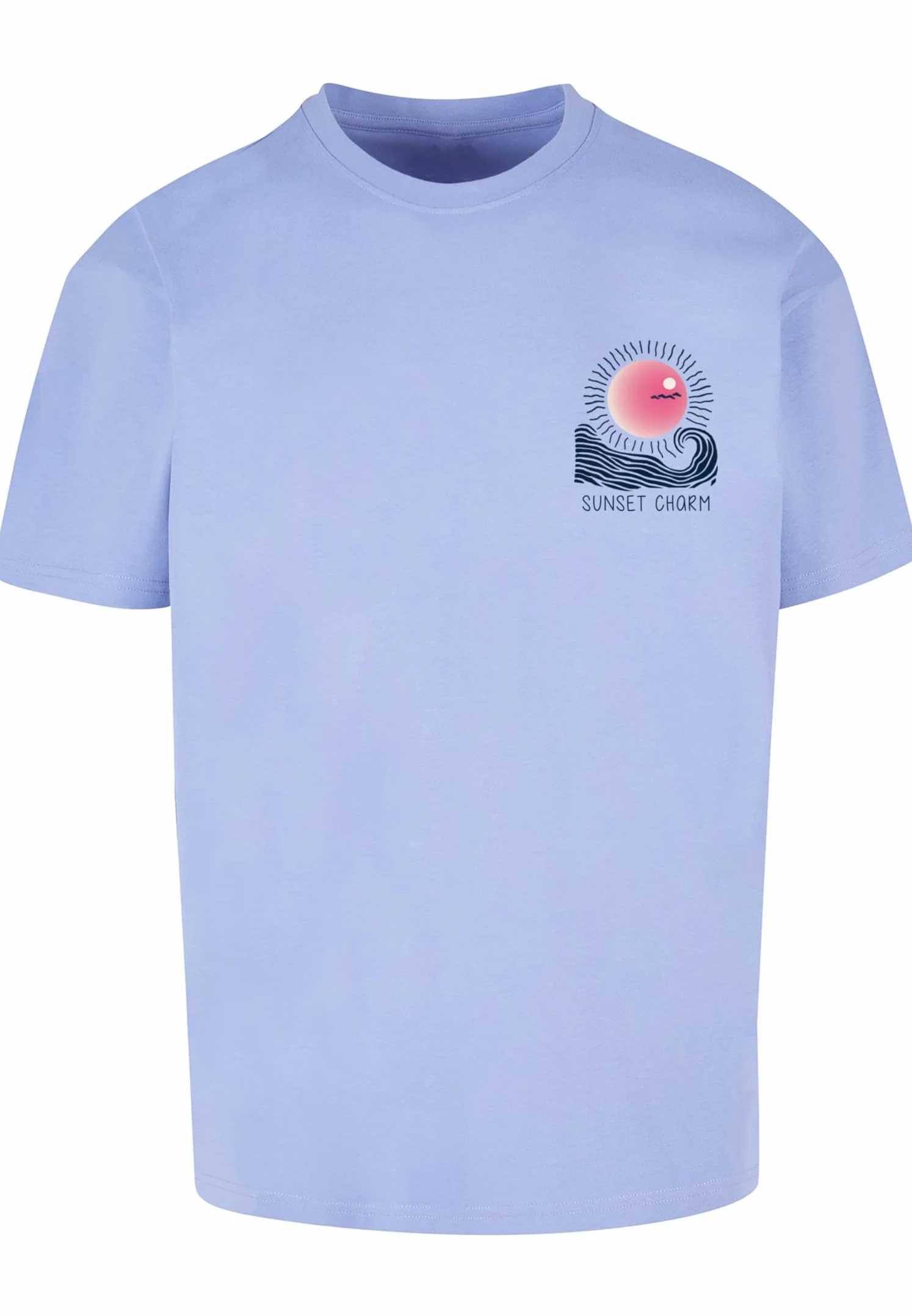 Merchcode Męski T-shirt 100% bawełna fioletowy L, Violablue, L