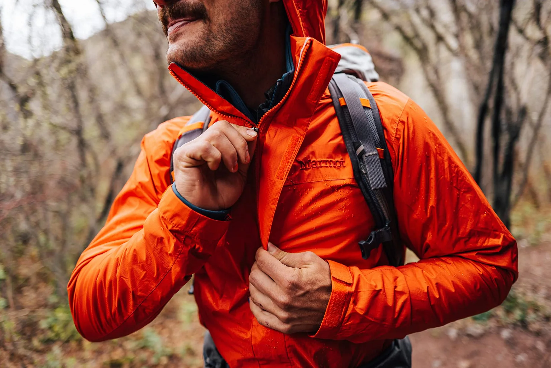 Marmot Meżczyzni PreCip Eco Jacket S22, Wodoodporna kurtka przeciwdeszczowa