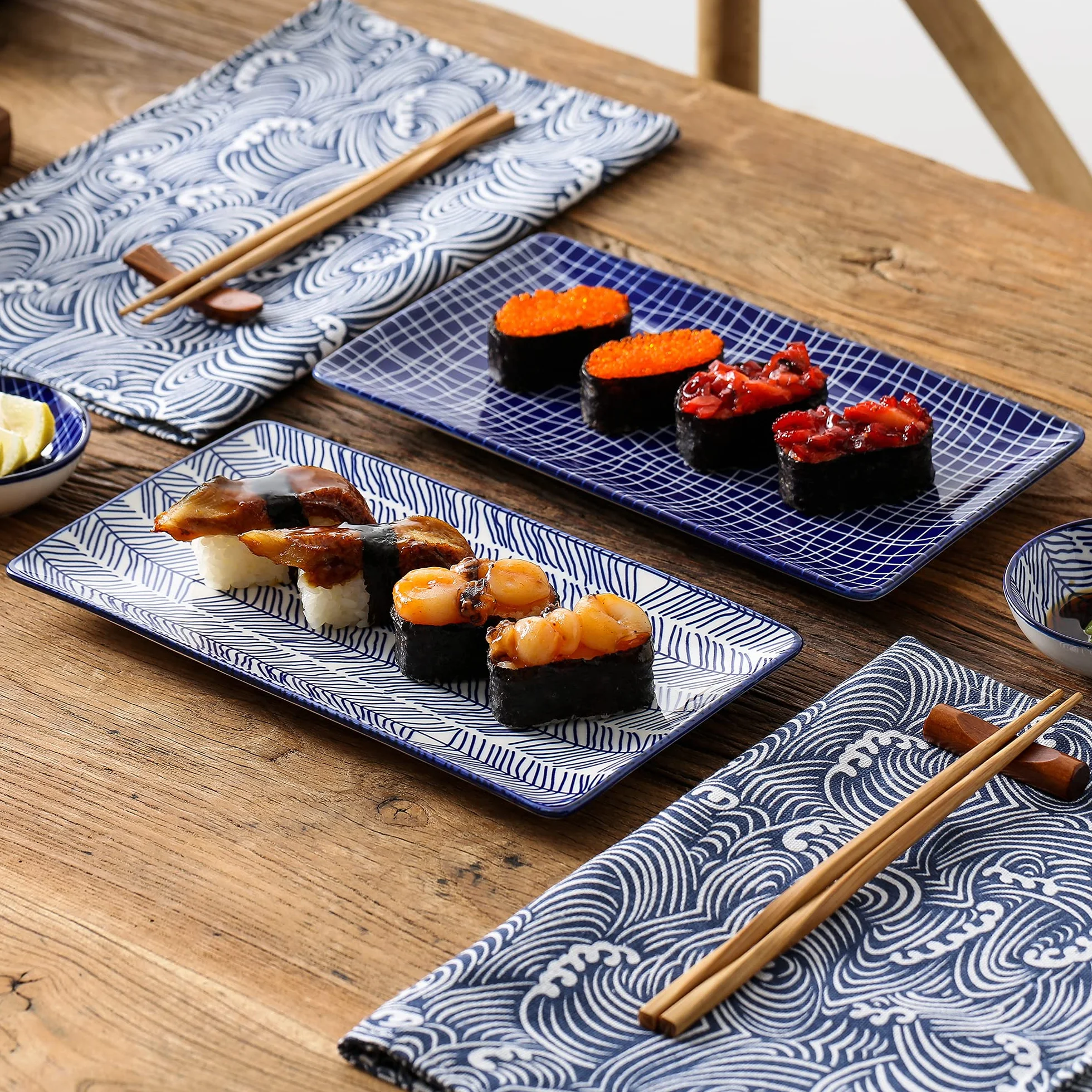 Vancasso TAKAKI 6-częściowy porcelanowy zestaw sushi dla 2 osób