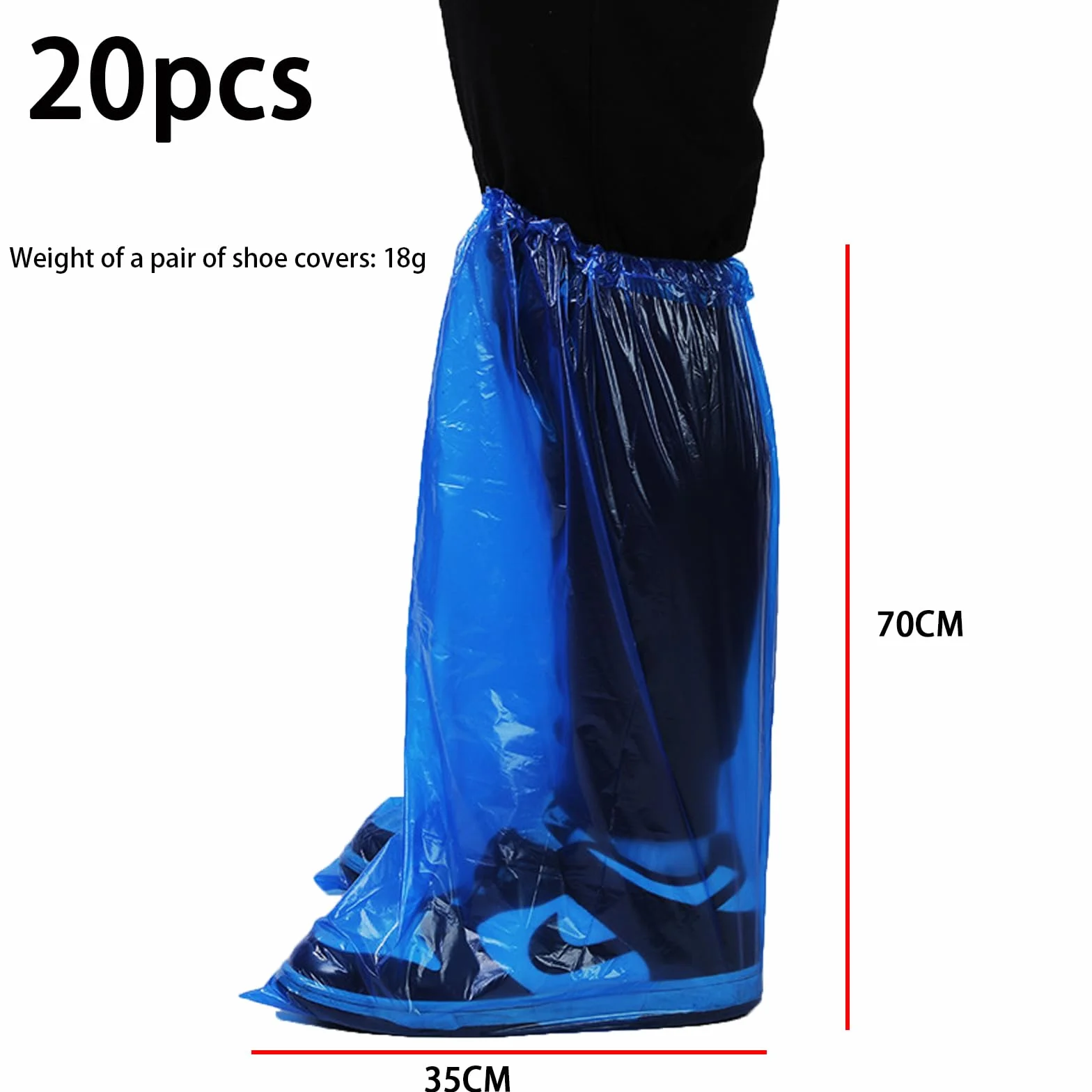 Wodoszczelne ochraniacze na buty, ochraniacze na buty, ochraniacze na buty, wodoodporne ochraniacze na buty, dla mężczyzn i kobiet, antypoślizgowe, 10 par (20)