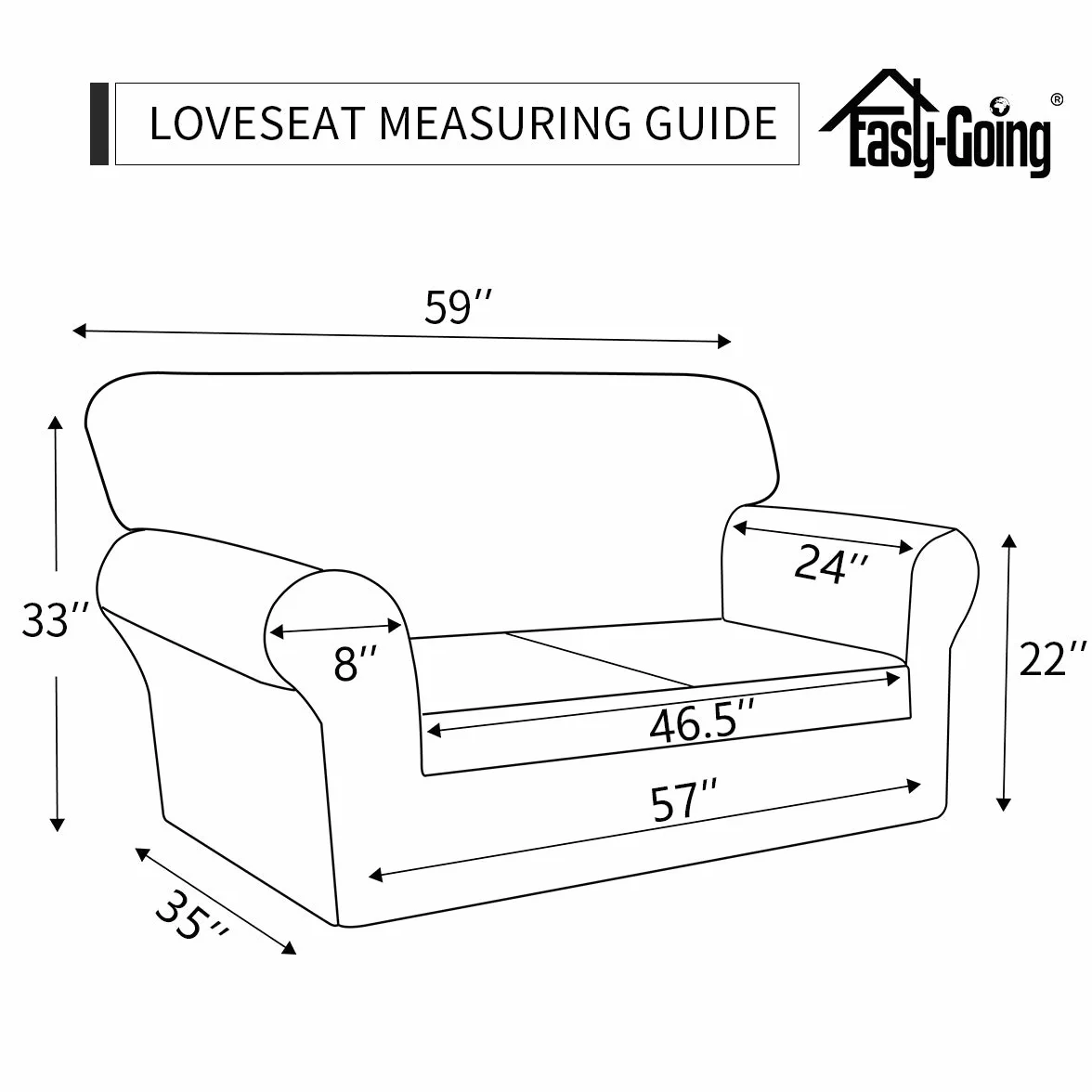 Easy-Going Microfiber Stretch Sofa Slipcover Spandex Fitted Couch Cover Washable Furniture Protector Loveseat Light Gray