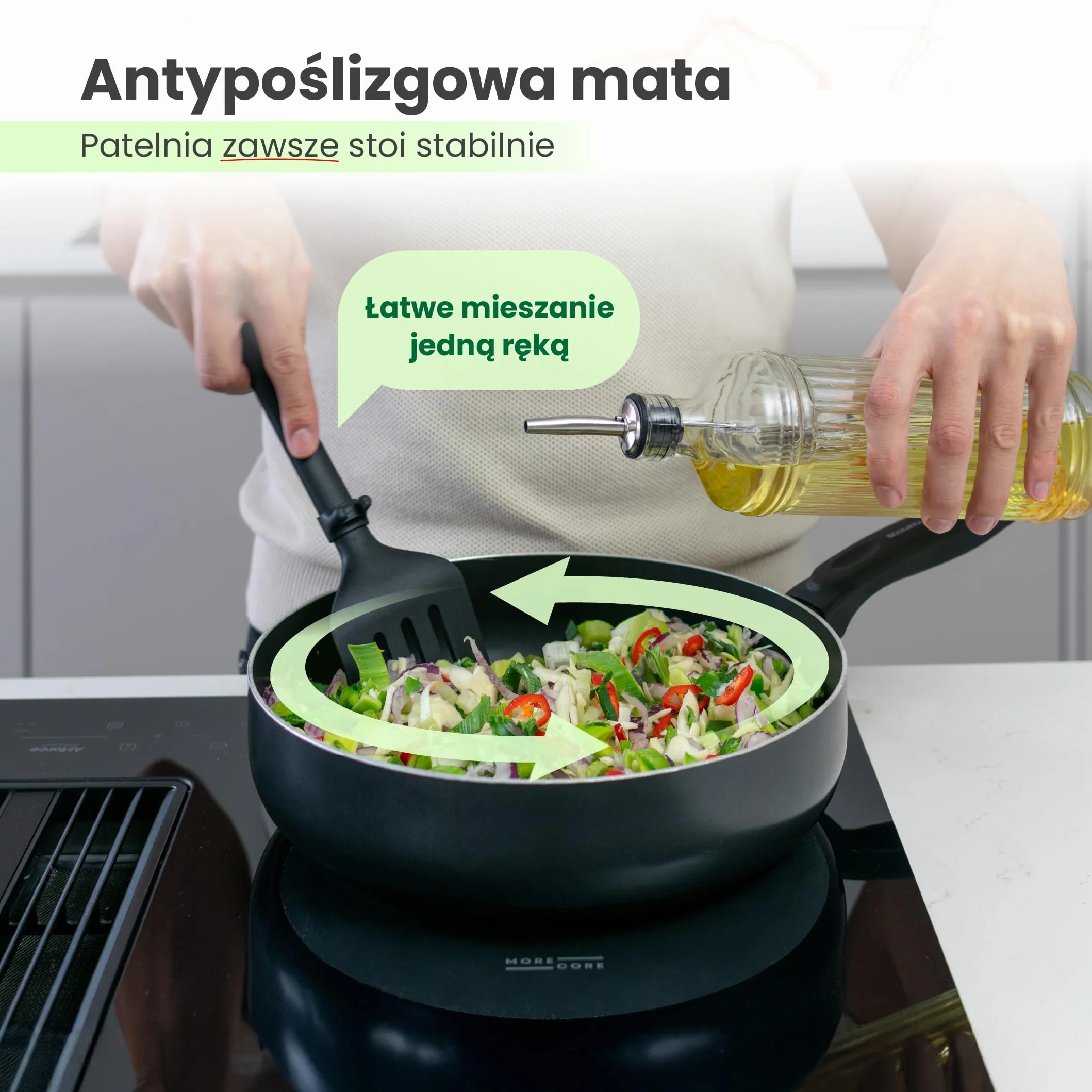 MoreCore Mata ochronna na kuchenkę | mata ochronna na kuchenkę | mata indukcyjna | osłona płyty grzewczej | mata chroniąca przed wysoką temperaturą | 4 sztuki 22 cm