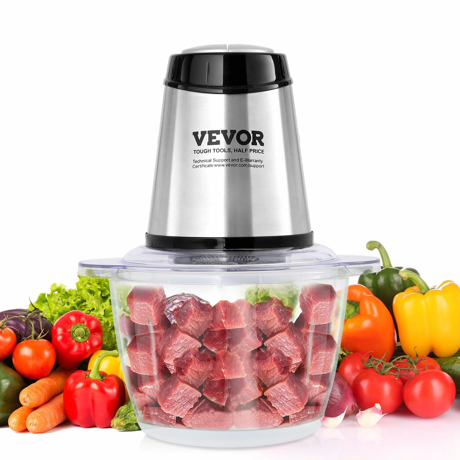 VEVOR Elektryczny robot kuchenny 400 W 1200 ml mikser stojący rozdrabniacz do mięsa