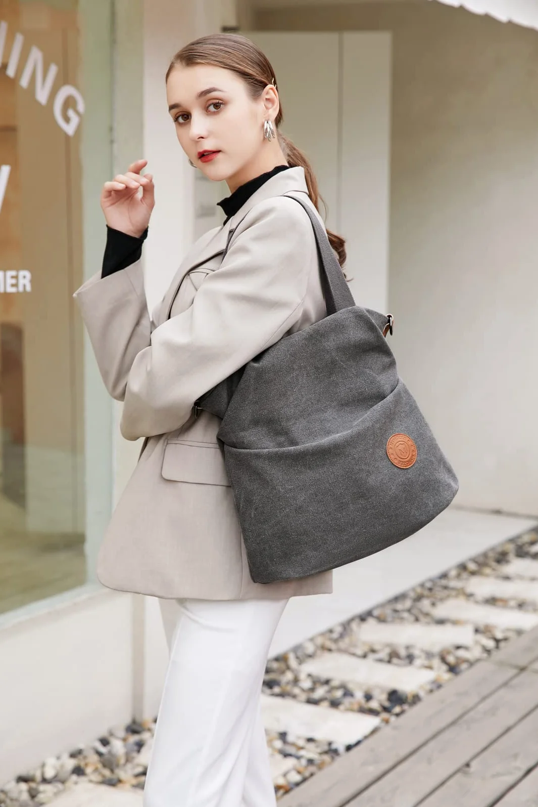 Myhozee Płótno Torebka damska - Crossbody Torba na ramię Crossbody Torba Crossover Dziewczęca Szkoła Szkolna Zakupy Szkolne