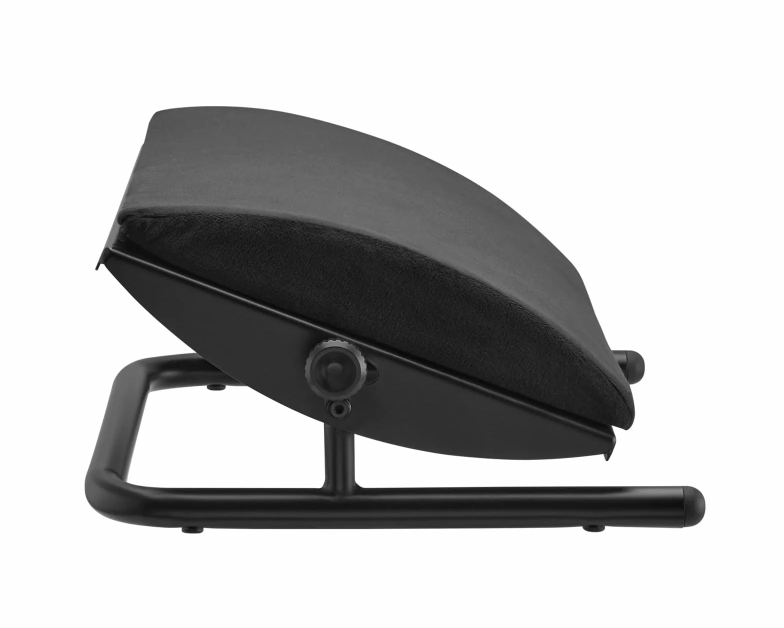 Regulowany podnóżek – ergonomiczny podnóżek do biurka, nachylenie +20° do -20°, pianka i stal, czarny