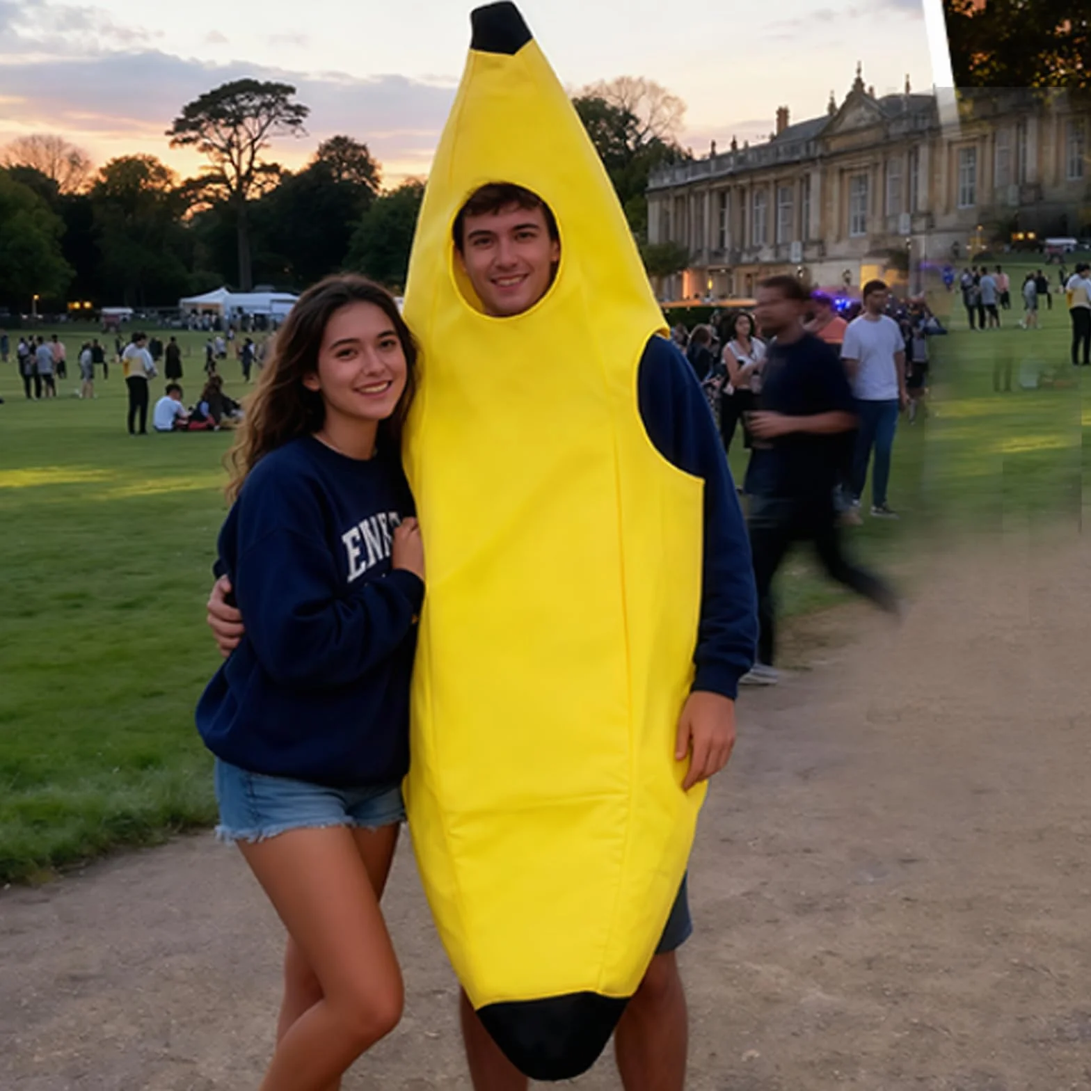 Kostium banana dla dorosłych na Halloween lekki wygodny