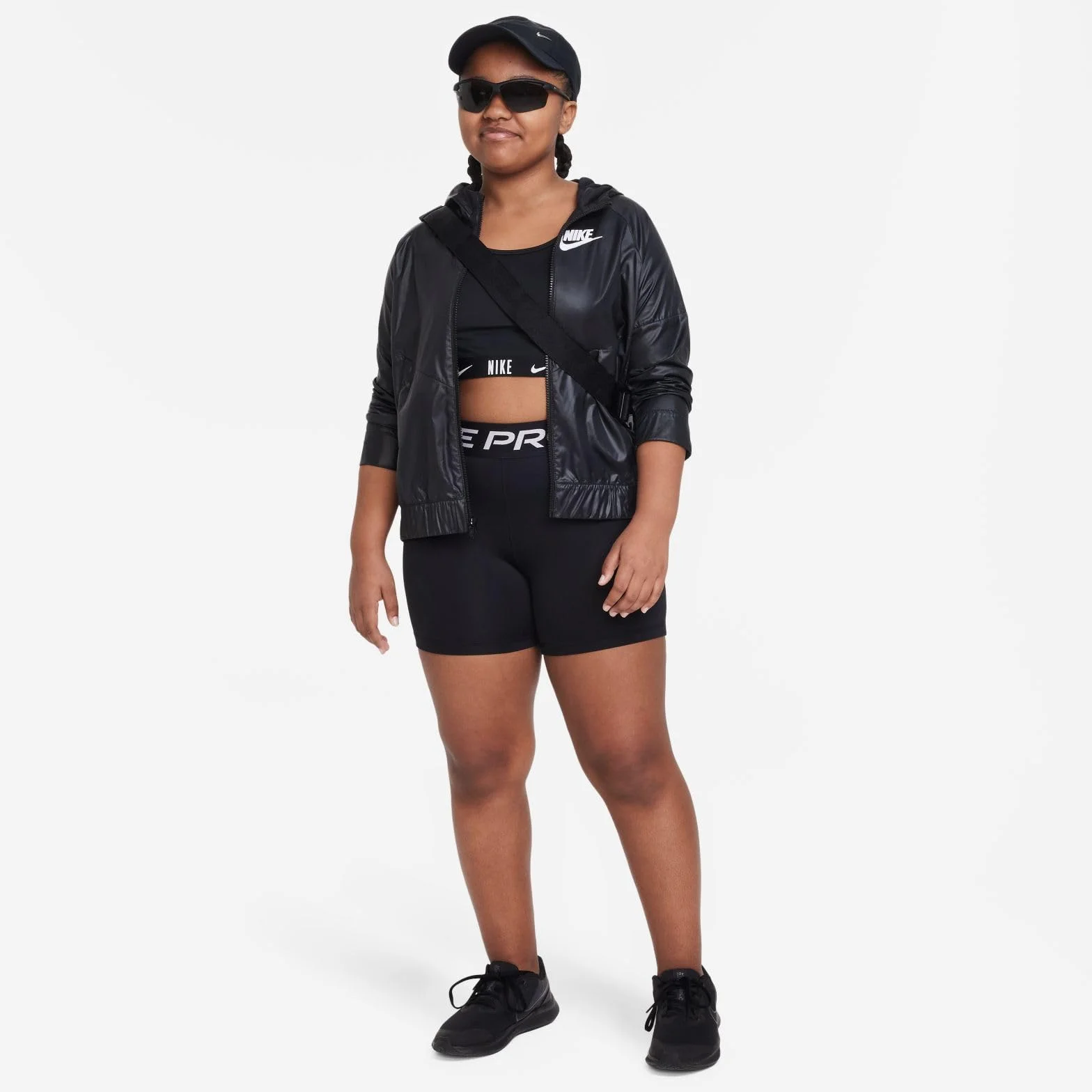 NIKE Nike Pro Big Kids (Mädchen) Dri-fit 12,7 Cm Shorts (Erweiterte Größe) - Spodenki (ok. 10 cm) dla starszych dzieci (dziewczynka) (rozmiar rozszerzony) Dziewczynki