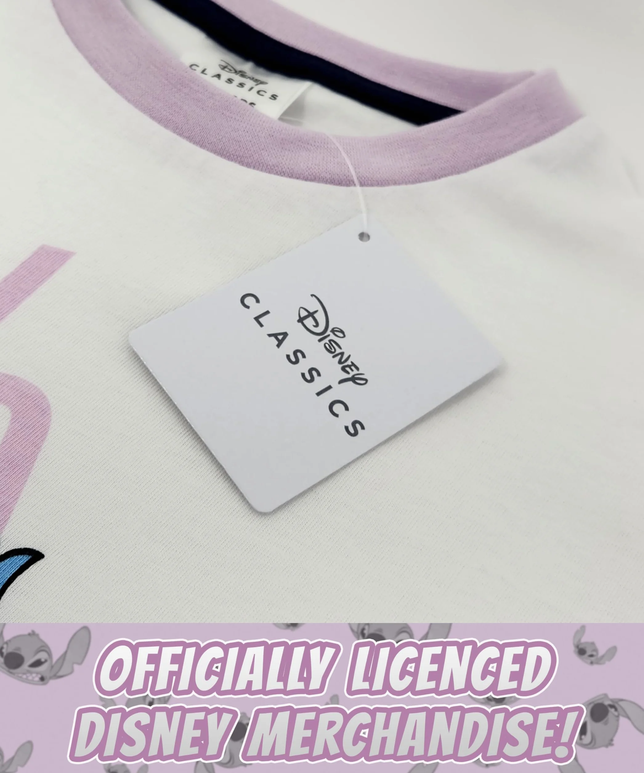 Disney Lilo & Stitch 100% damska czesana bawełna, zwis na ramionach, krótka piżama