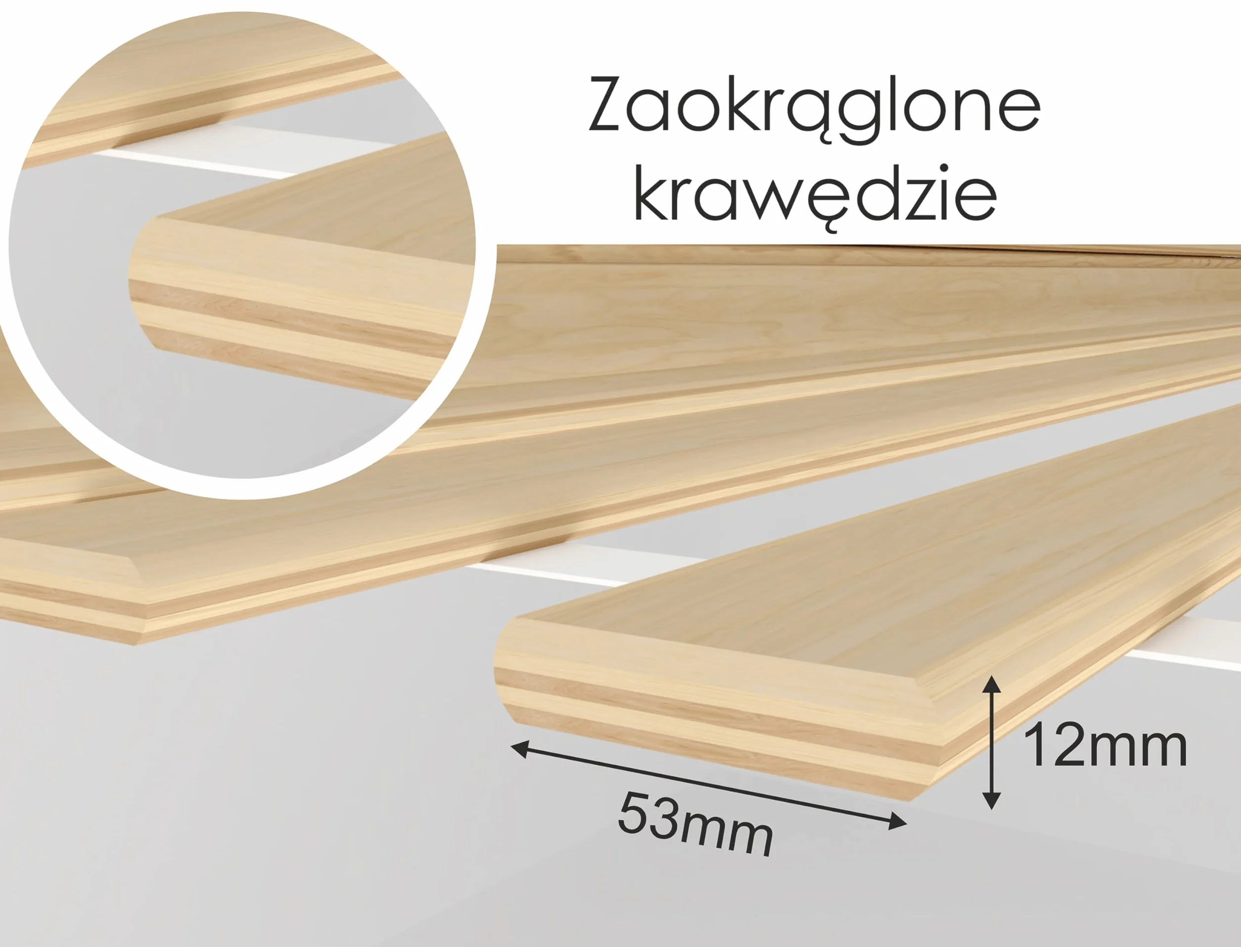 Stelaż do łóżka pod materac 160x200 cm 18 szt. listwy płaskie nośność 300kg