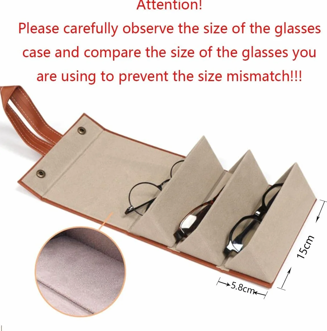Etui na okulary, przenośne etui na okulary, 2/3/4/5/6 multi-slot przenośny organizer na okulary multi-slot wyświetlacz do przechowywania okularów podróżne składane okulary przeciwsłoneczne PU skórzany