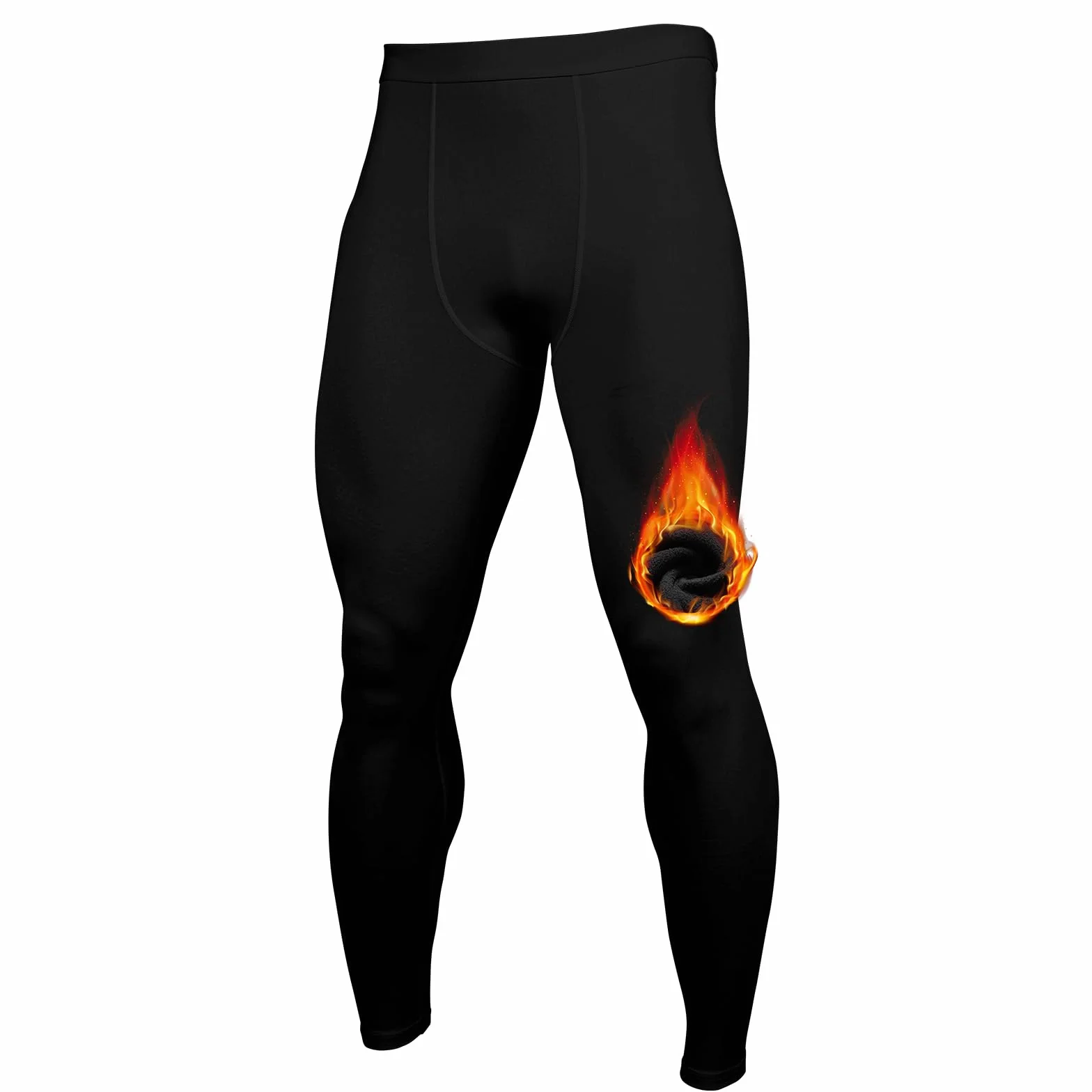 Męskie legginsy termiczne z podszewką polarową rajstopy kompresyjne ciepłe spodnie warstwa bazowa spodnie na zimną pogodę bieganie spodnie termiczne sportowe kalesony zima trening bielizna